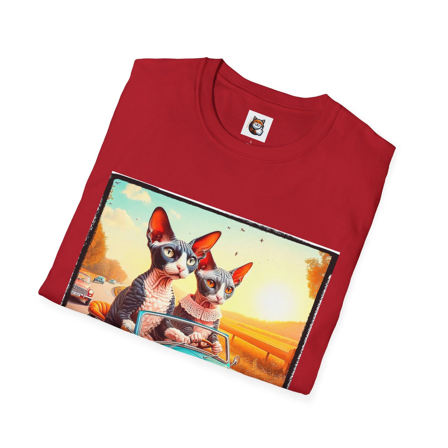 Wacky Cornish Rex Cat tiny car T-Shirt