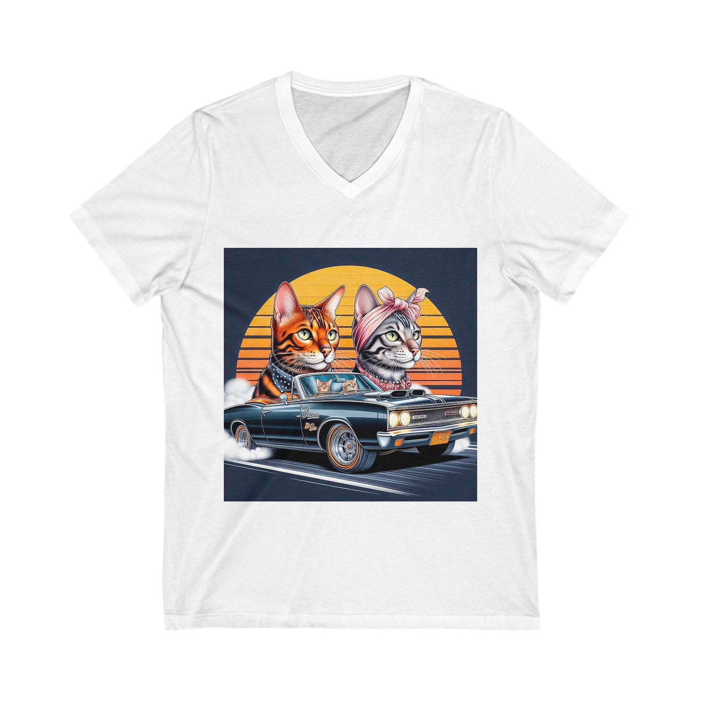 Wacky Bengal Unisex Jersey Short Sleeve V-Neck Tee