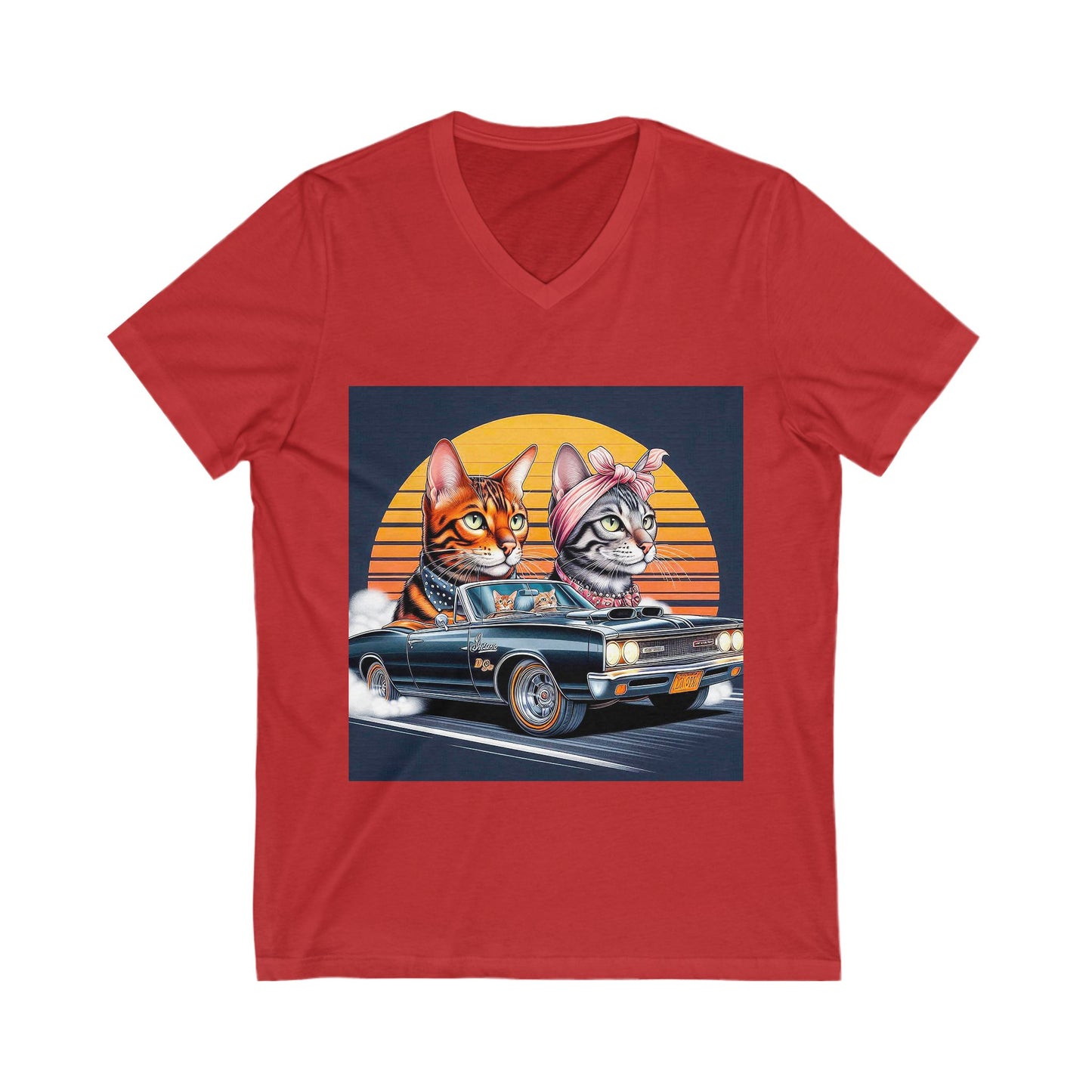 Wacky Bengal Unisex Jersey Short Sleeve V-Neck Tee