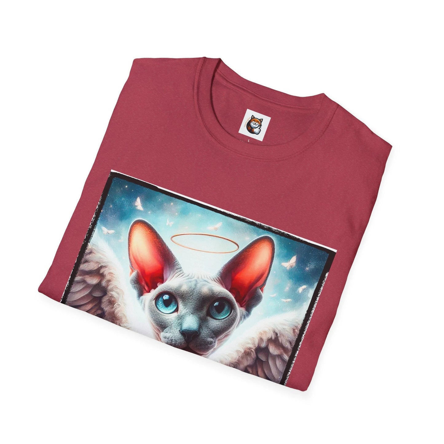 Cornish Rex Cat heavenly Angel T-Shirt by Printify