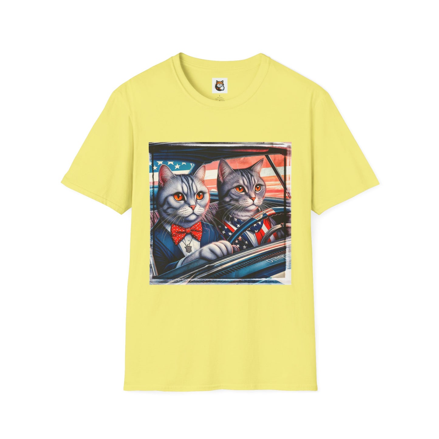 Wacky American friends driving Unisex Softstyle T-Shirt