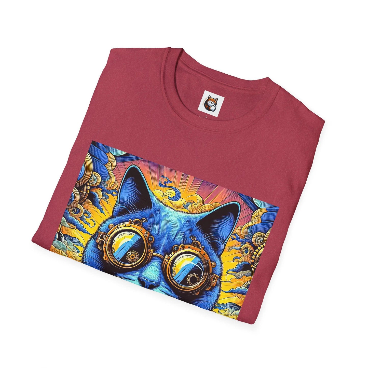 Russian Blue Cat blue kitty T-Shirt by Printify
