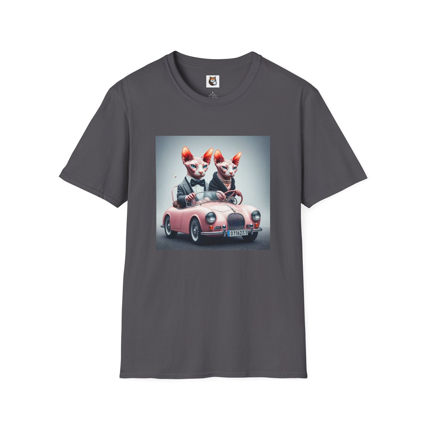 Wacky Sphynx Cat pink car