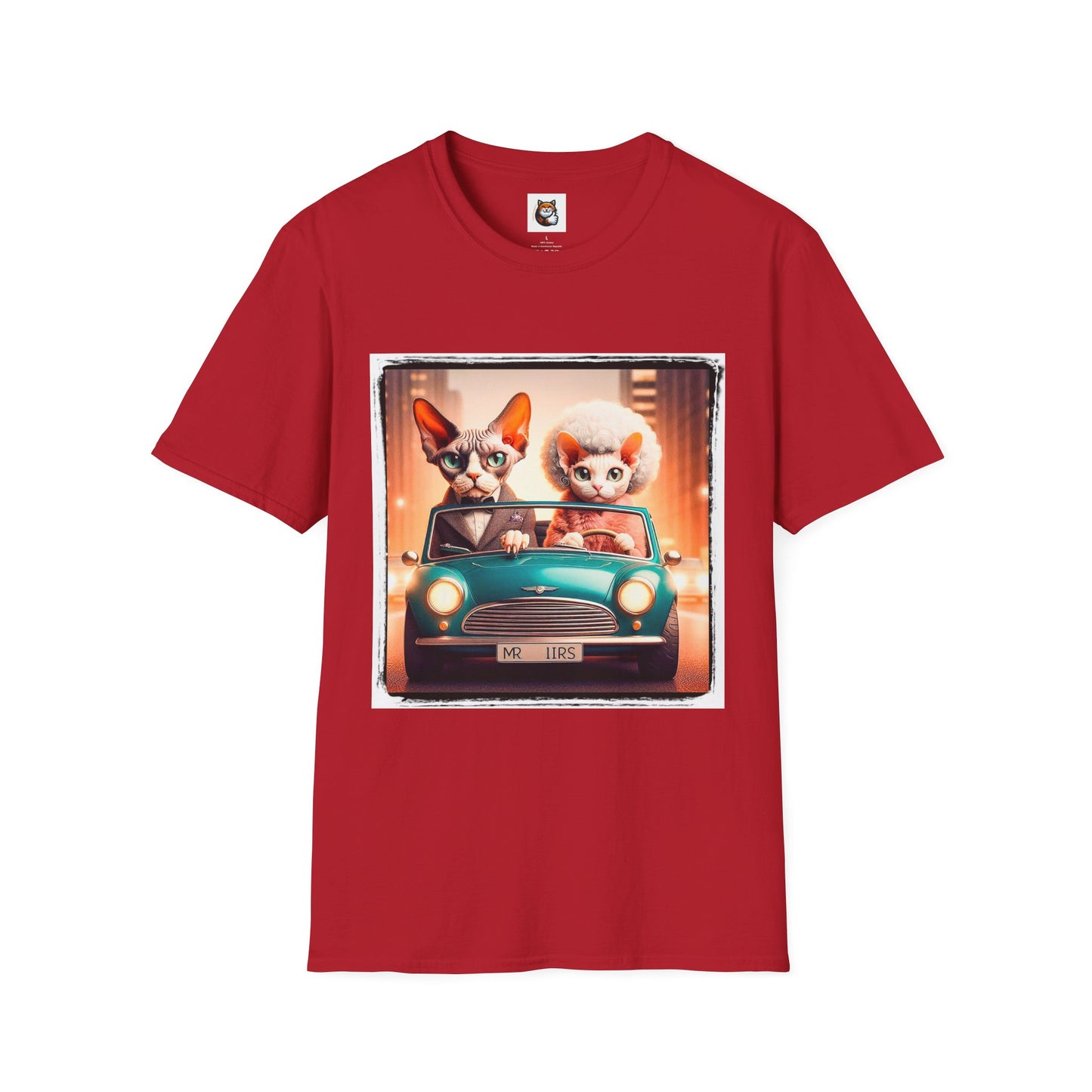 Wacky Devon Rex Cat Unisex Softstyle T-Shirt
