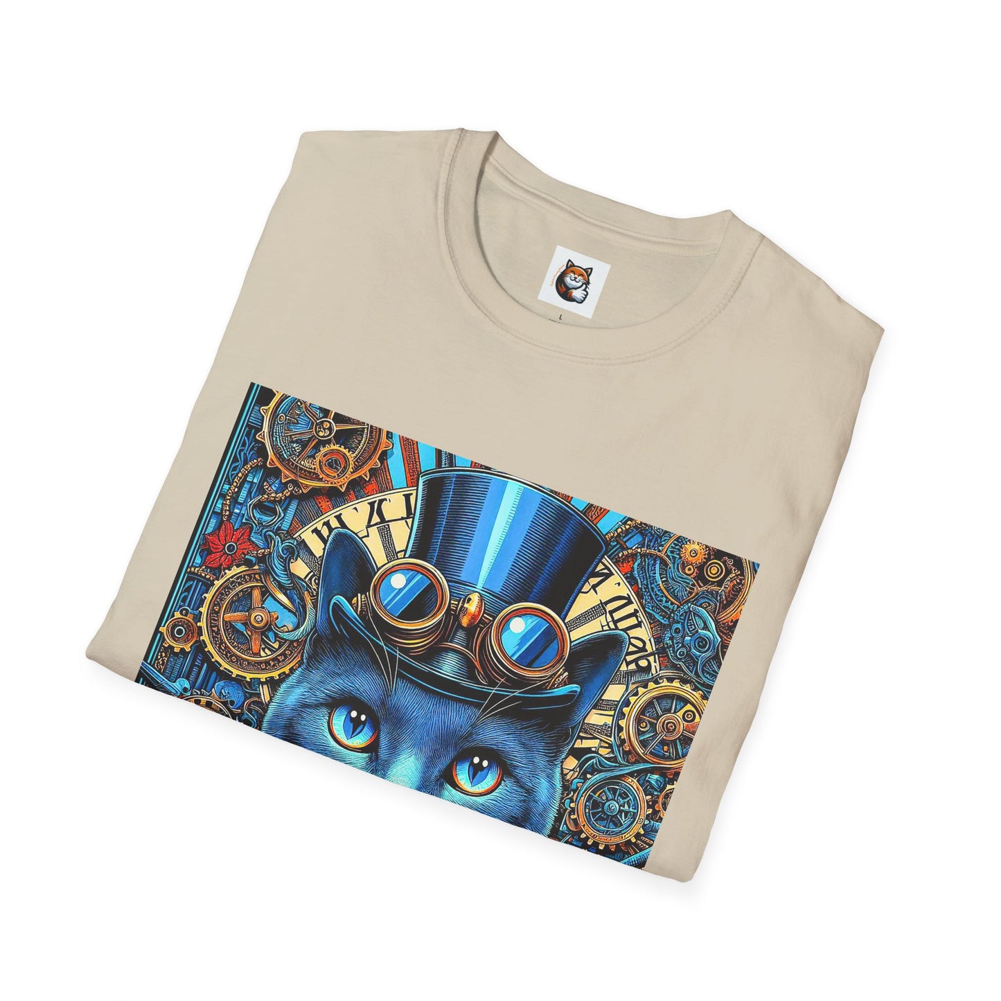 Russian Blue Cat Unisex Softstyle T-Shirt