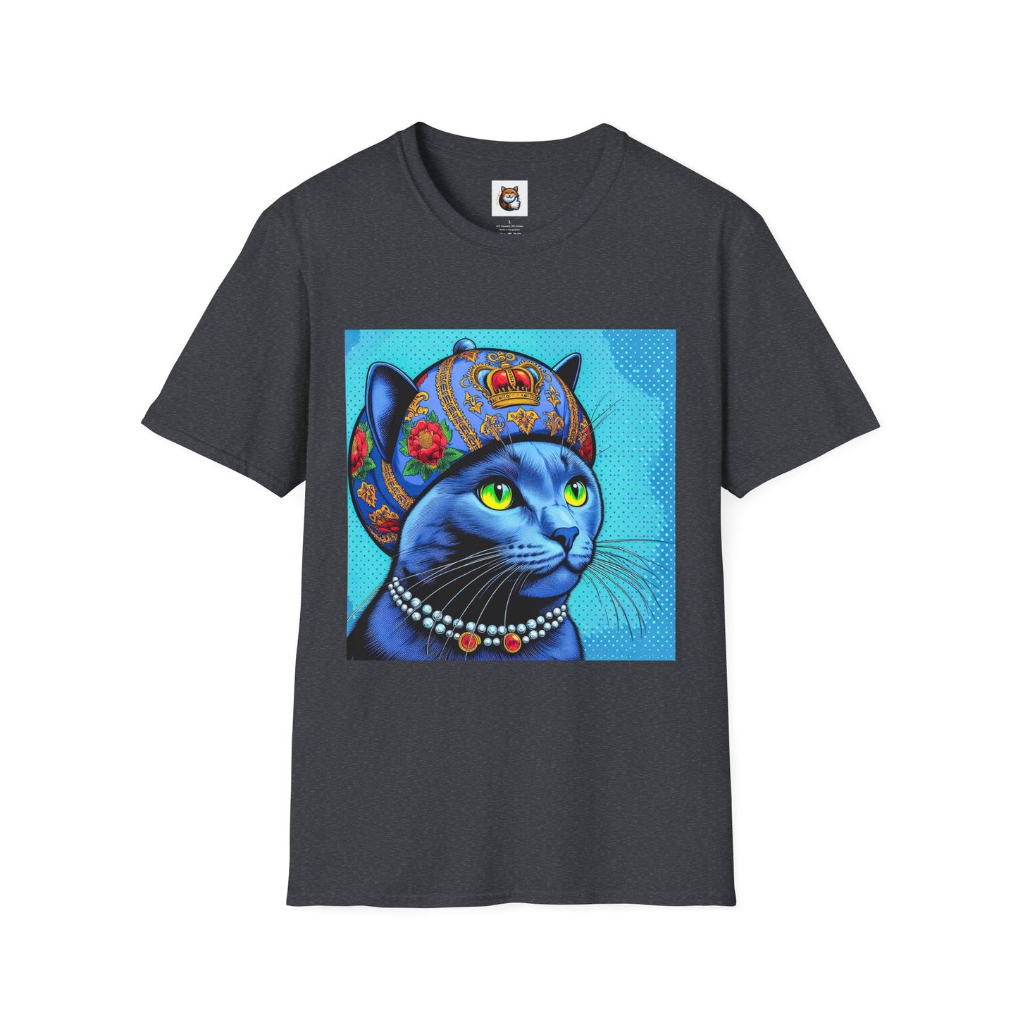 Russian Blue Cat Unisex Softstyle T-Shirt
