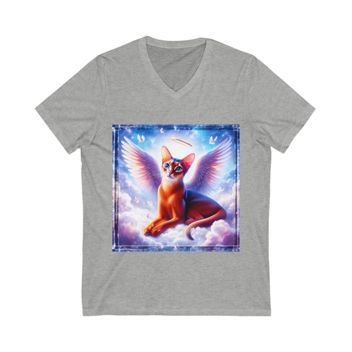 Abyssinian wings Jersey Short Sleeve V-Neck Tee