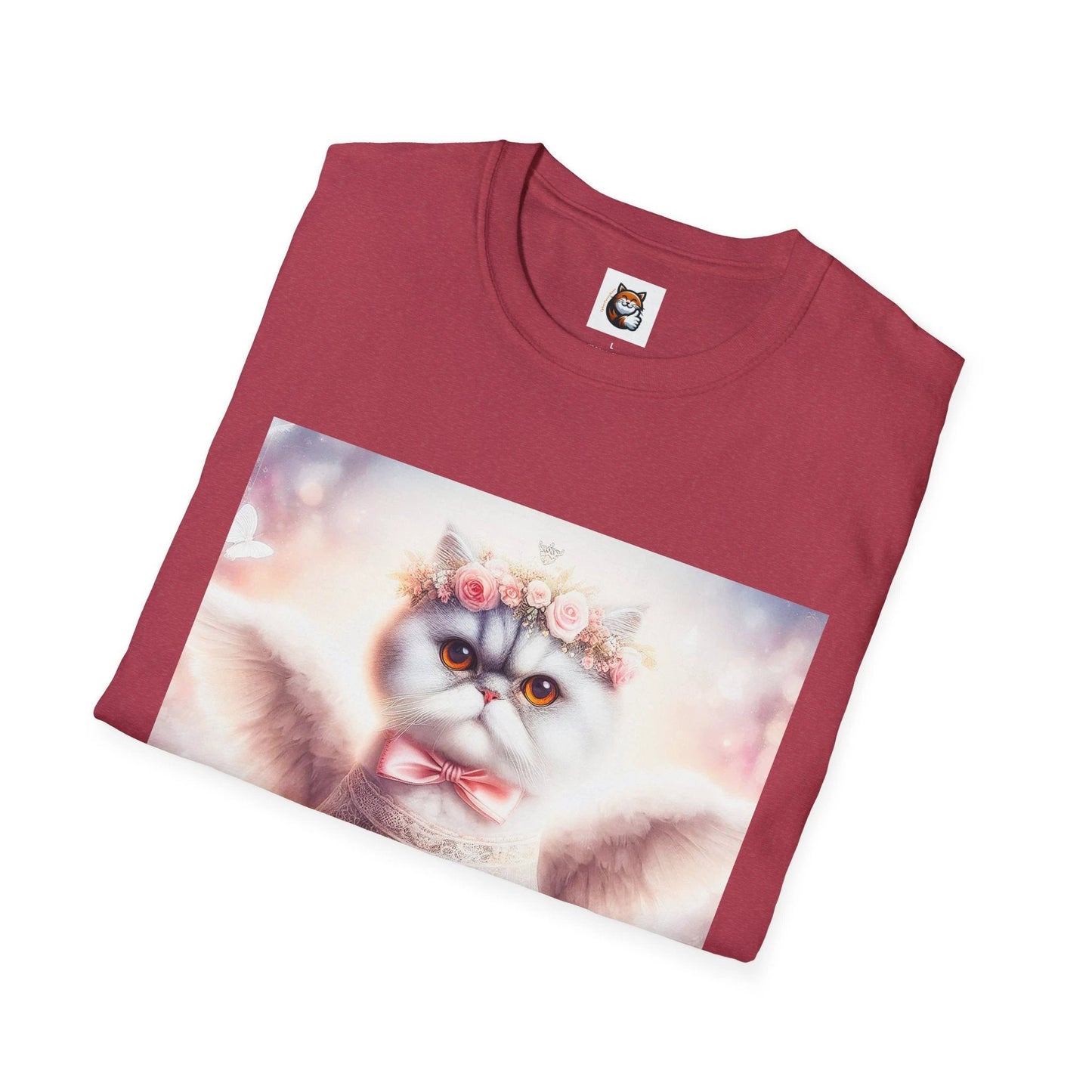 Selkirk Rex Cat T-Shirt flower Angel by Printify
