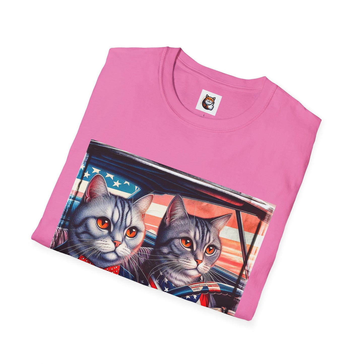 Wacky American friends driving Unisex Softstyle T-Shirt