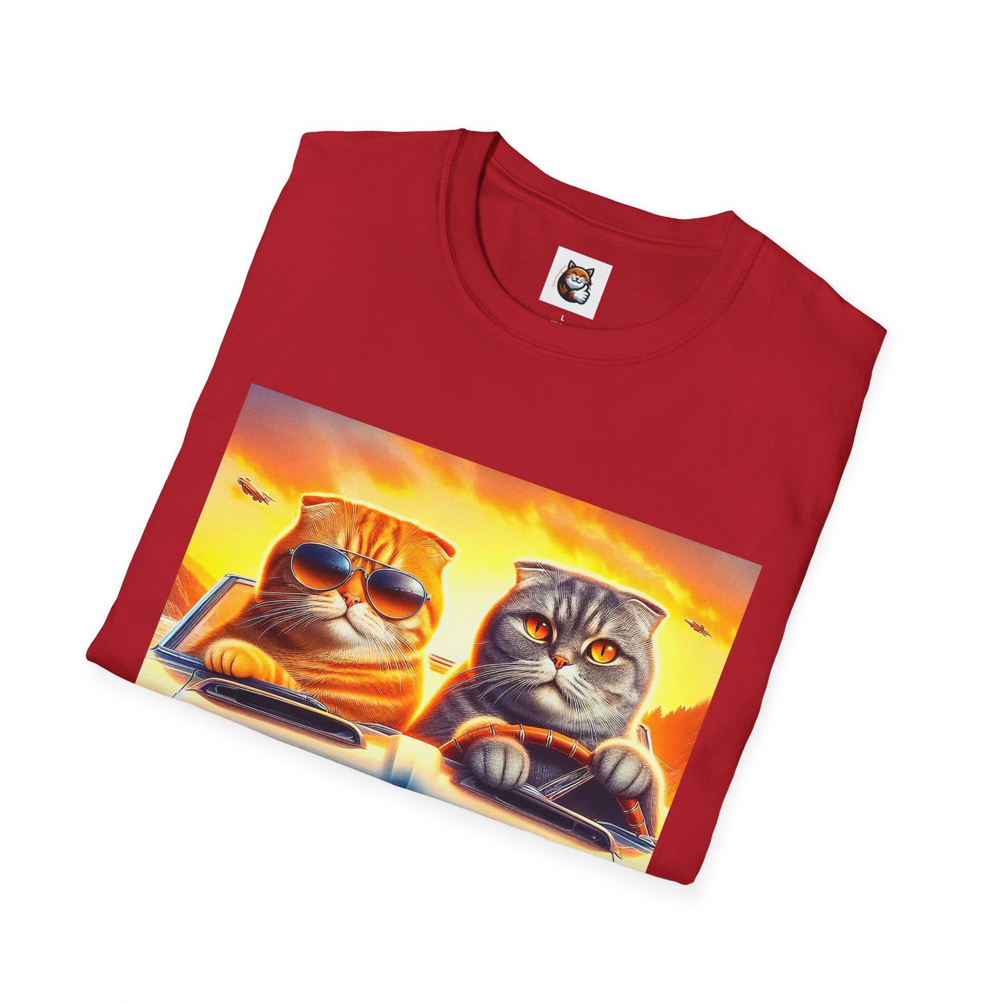 Scottish Fold driving couple T-Shirt