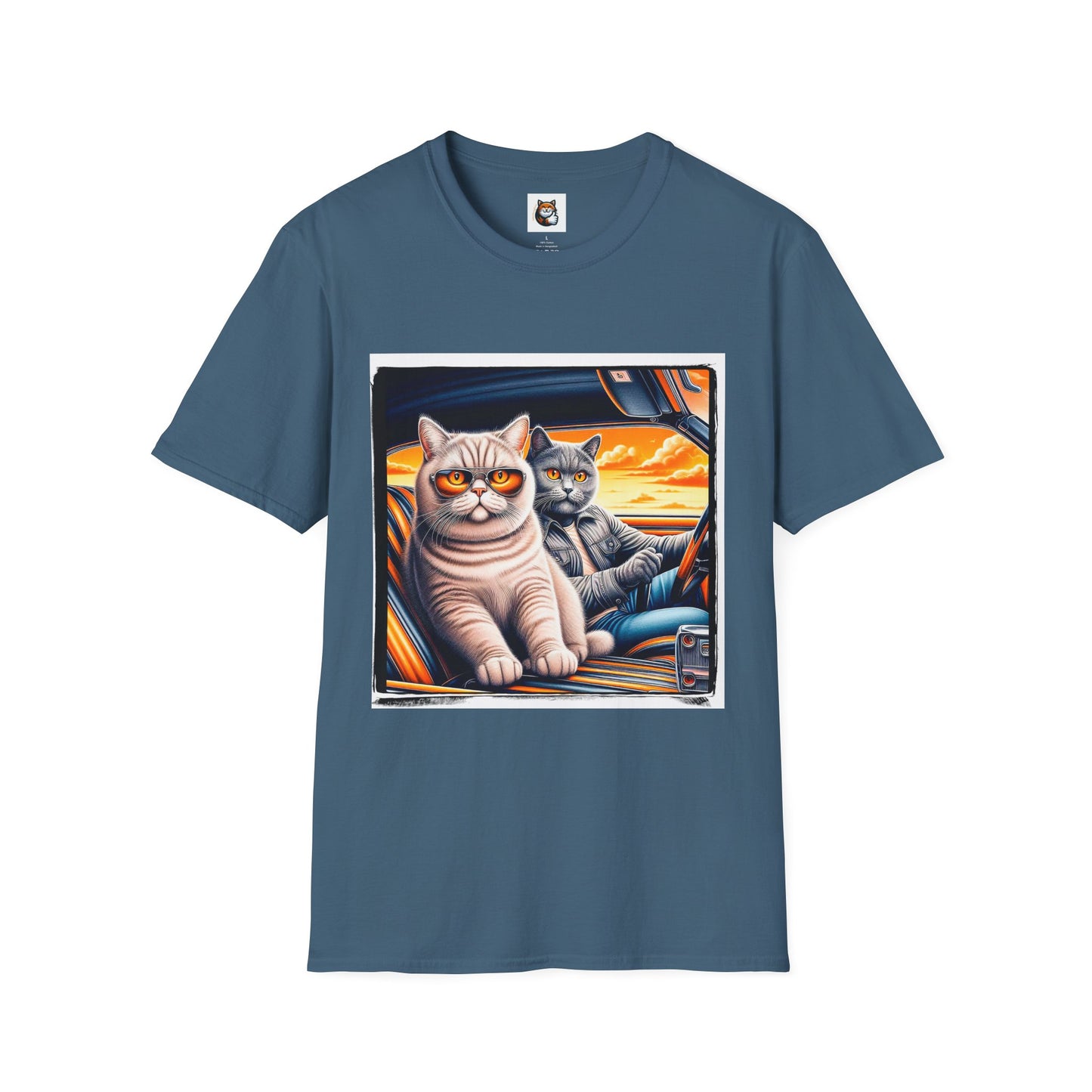 British Shorthair friends driving Softstyle T-Shirt