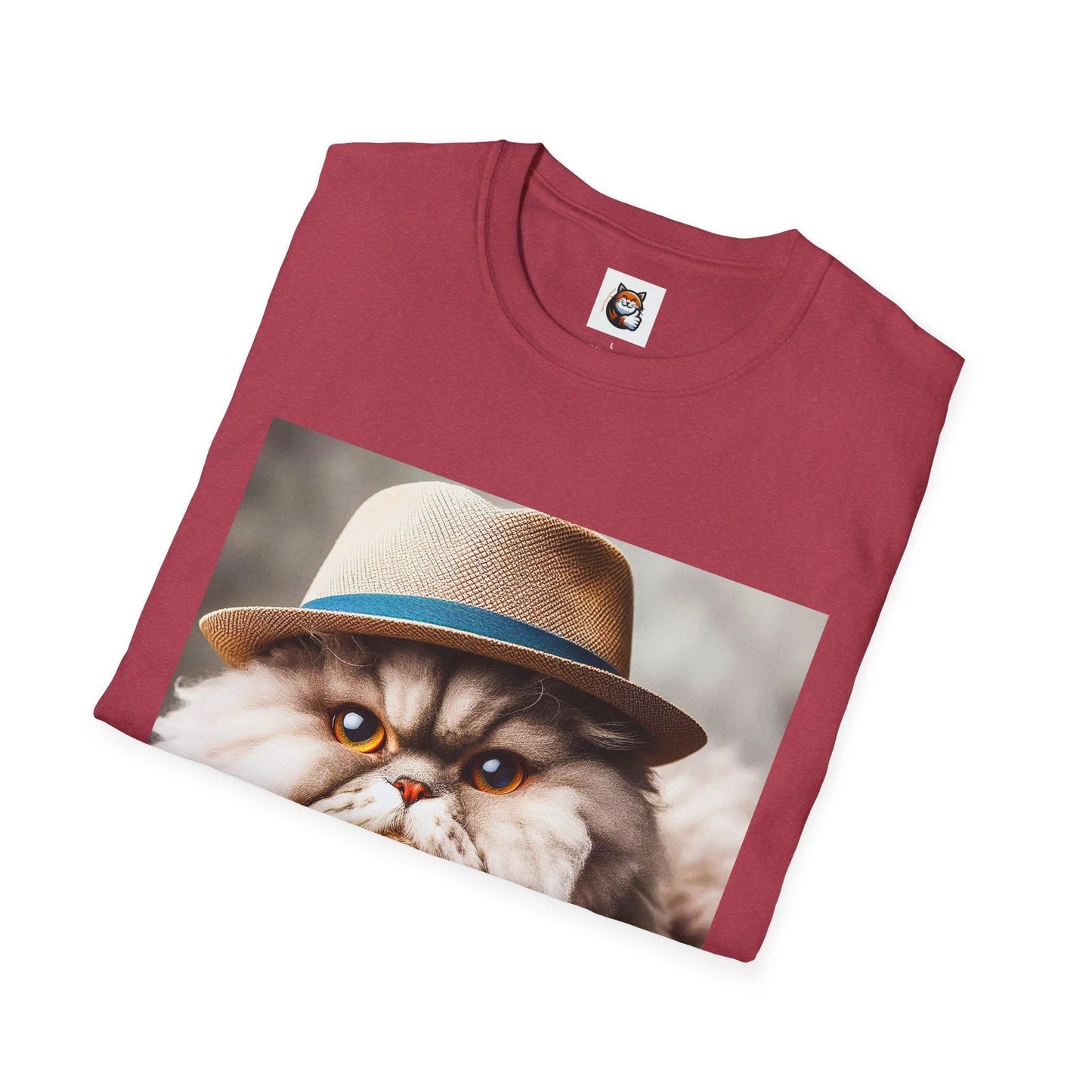 Selkirk Rex Cat T-Shirt top hat and bow tie by Printify