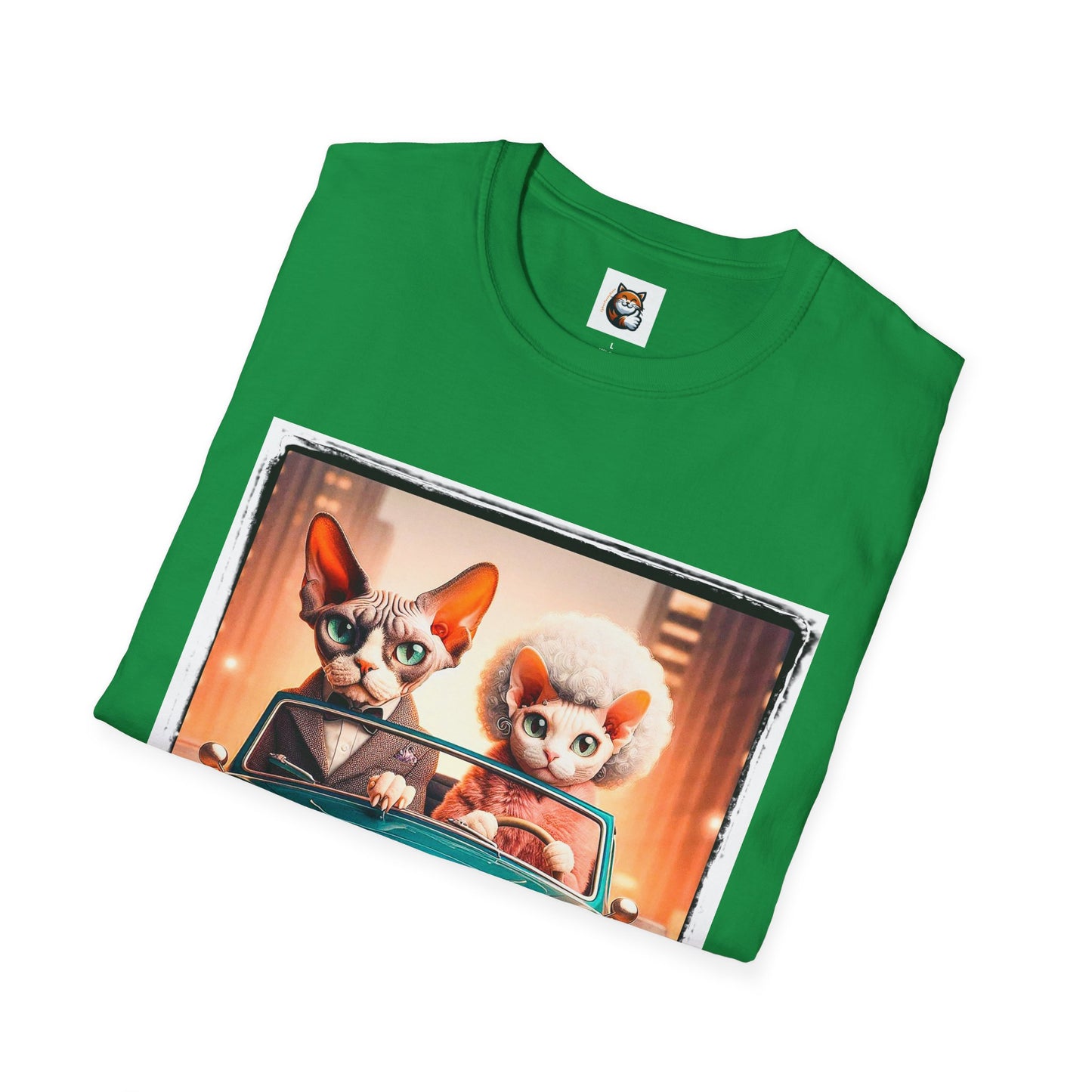 Wacky Devon Rex Cat Unisex Softstyle T-Shirt