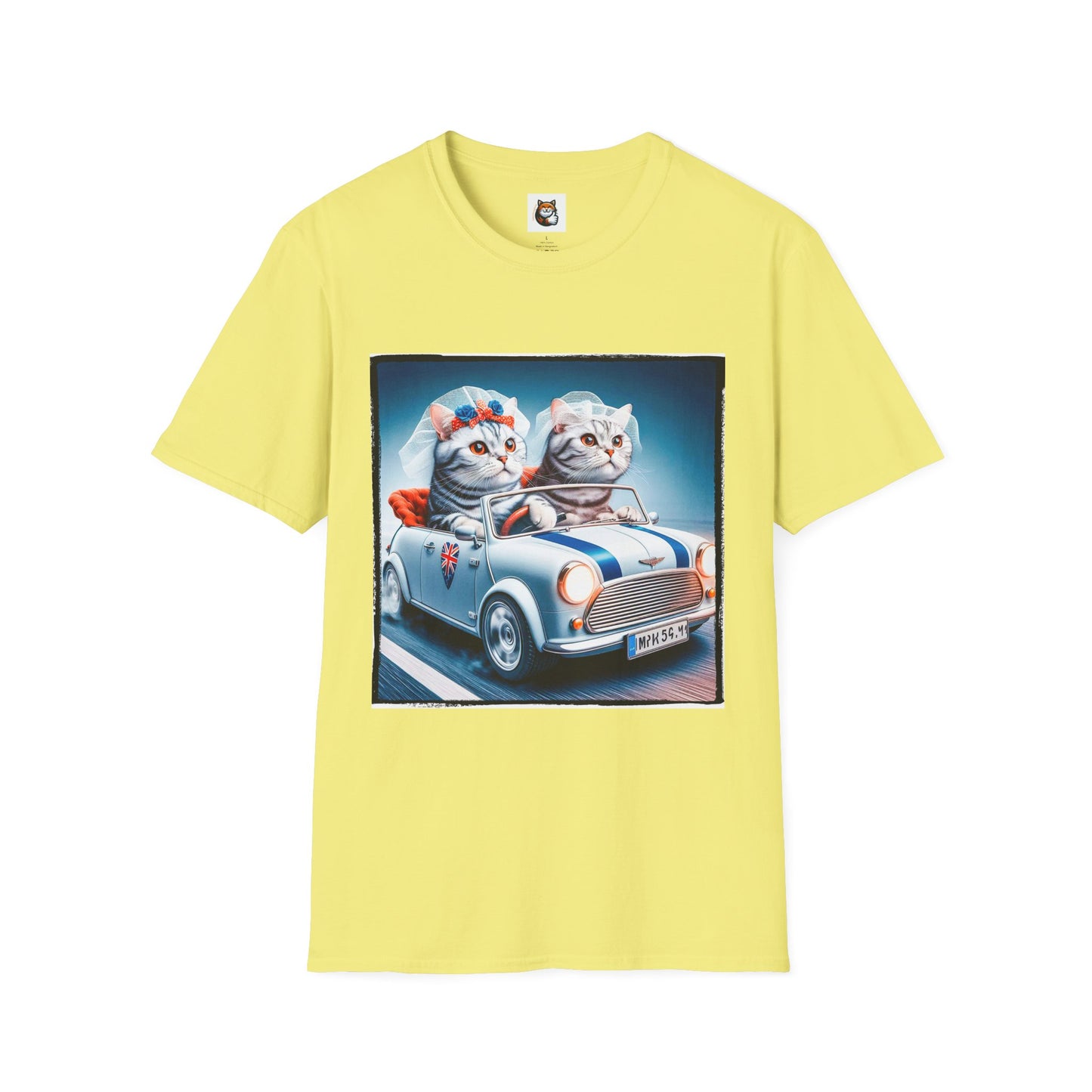 Wacky American Shorthair driving Softstyle T-Shirt
