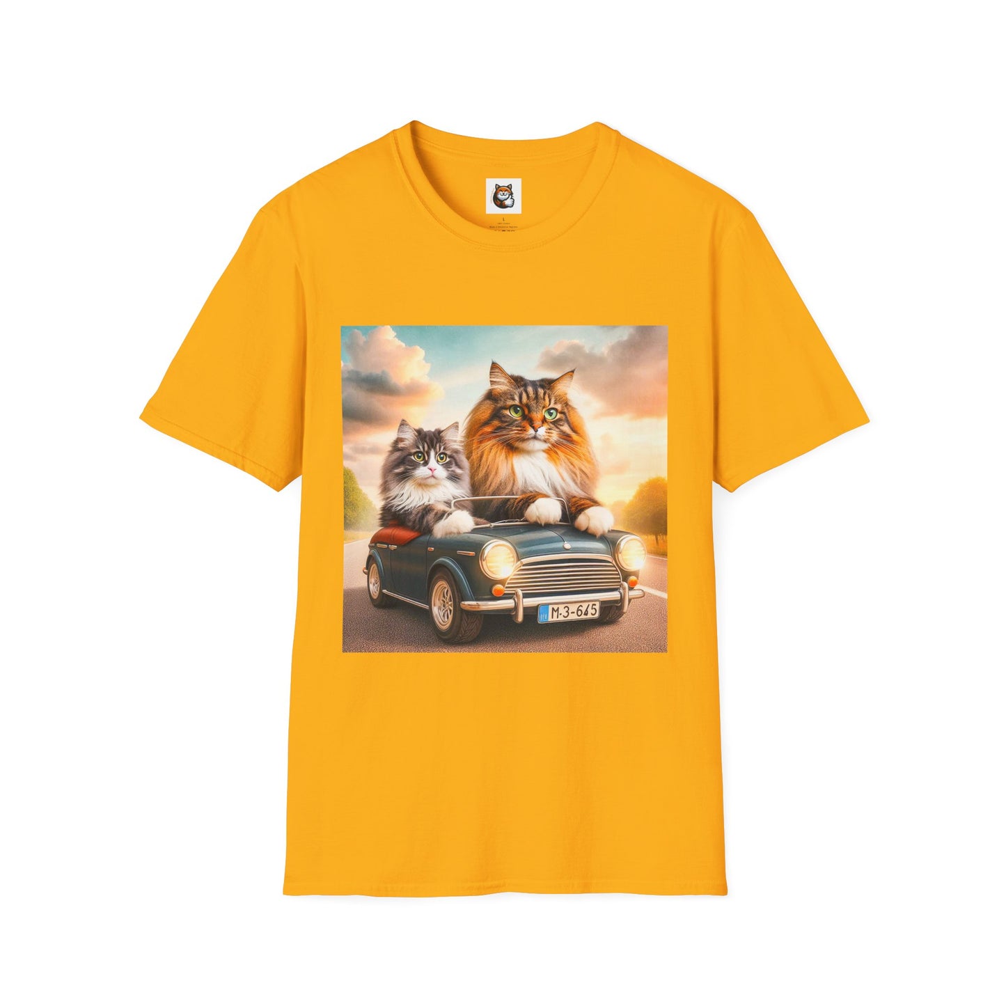 Wacky Norwegian Forest Cat Unisex Softstyle T-Shirt