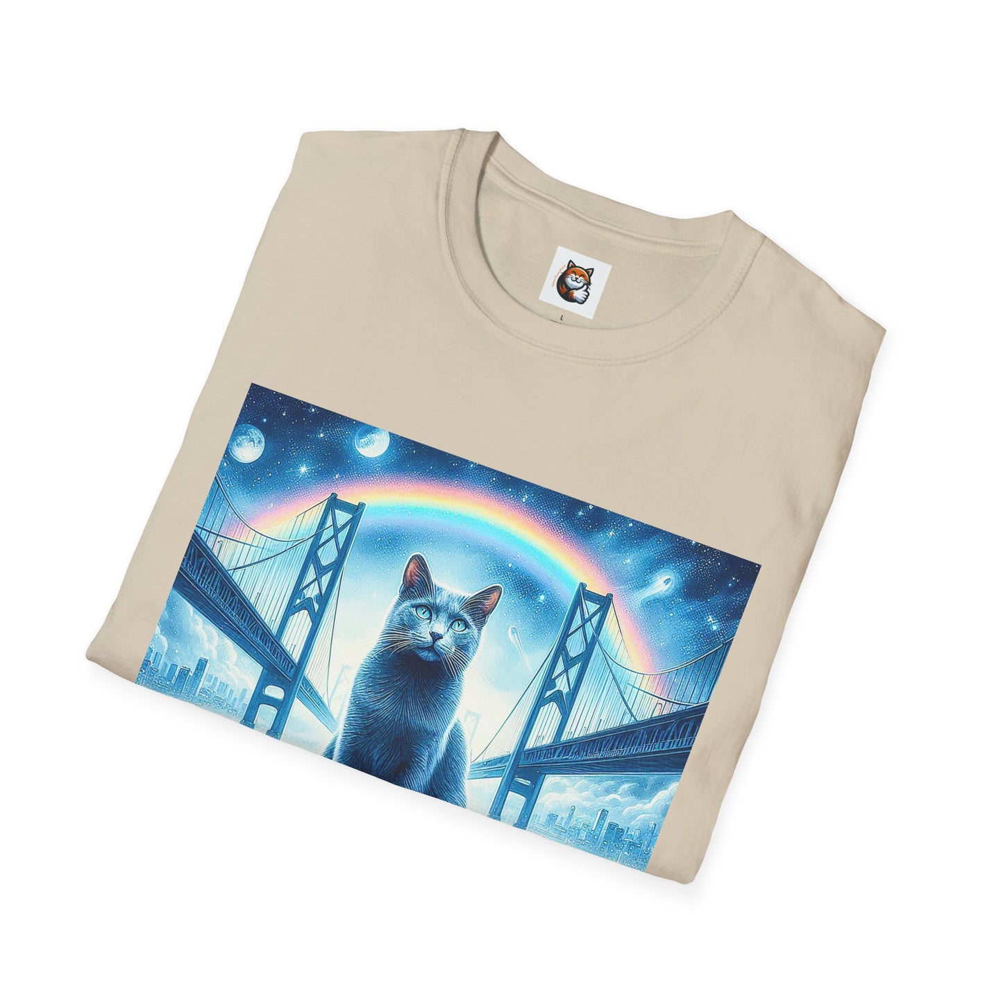 Russian Blue Cat Unisex Softstyle T-Shirt