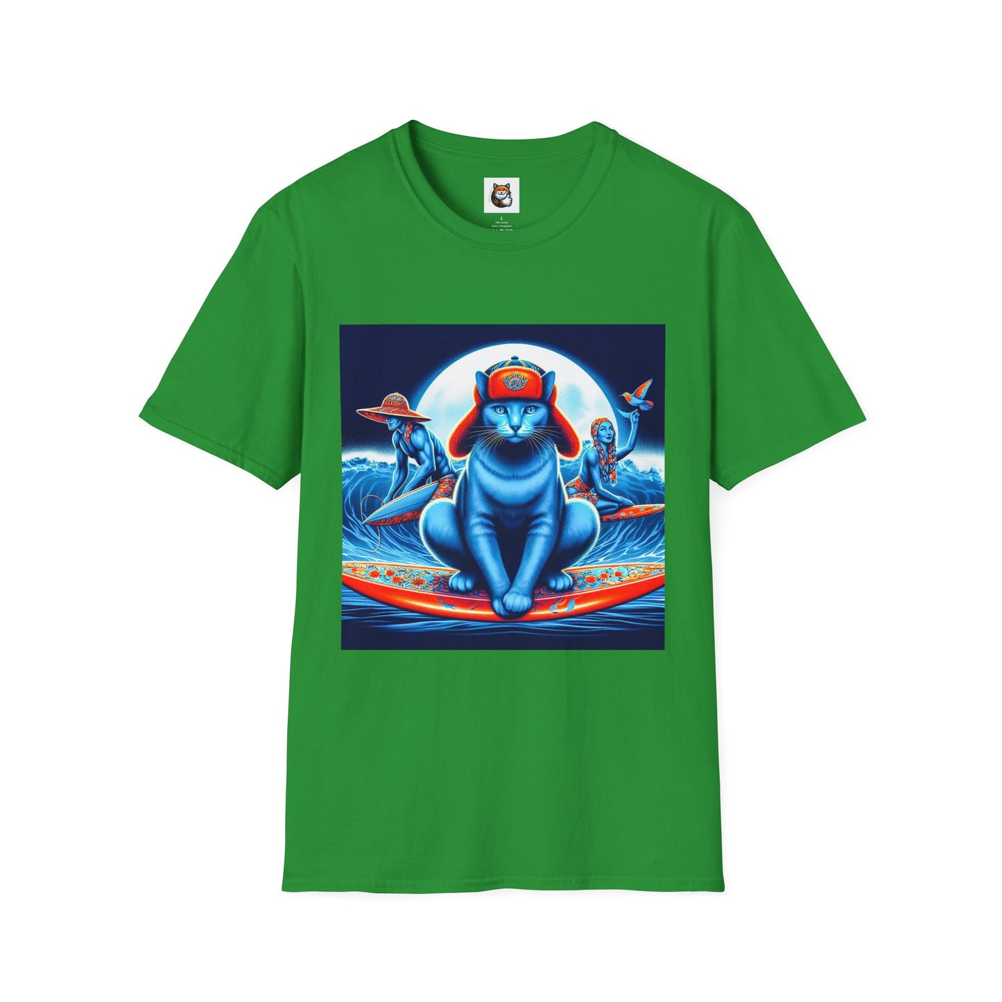 Russian Blue Cat Unisex Softstyle T-Shirt