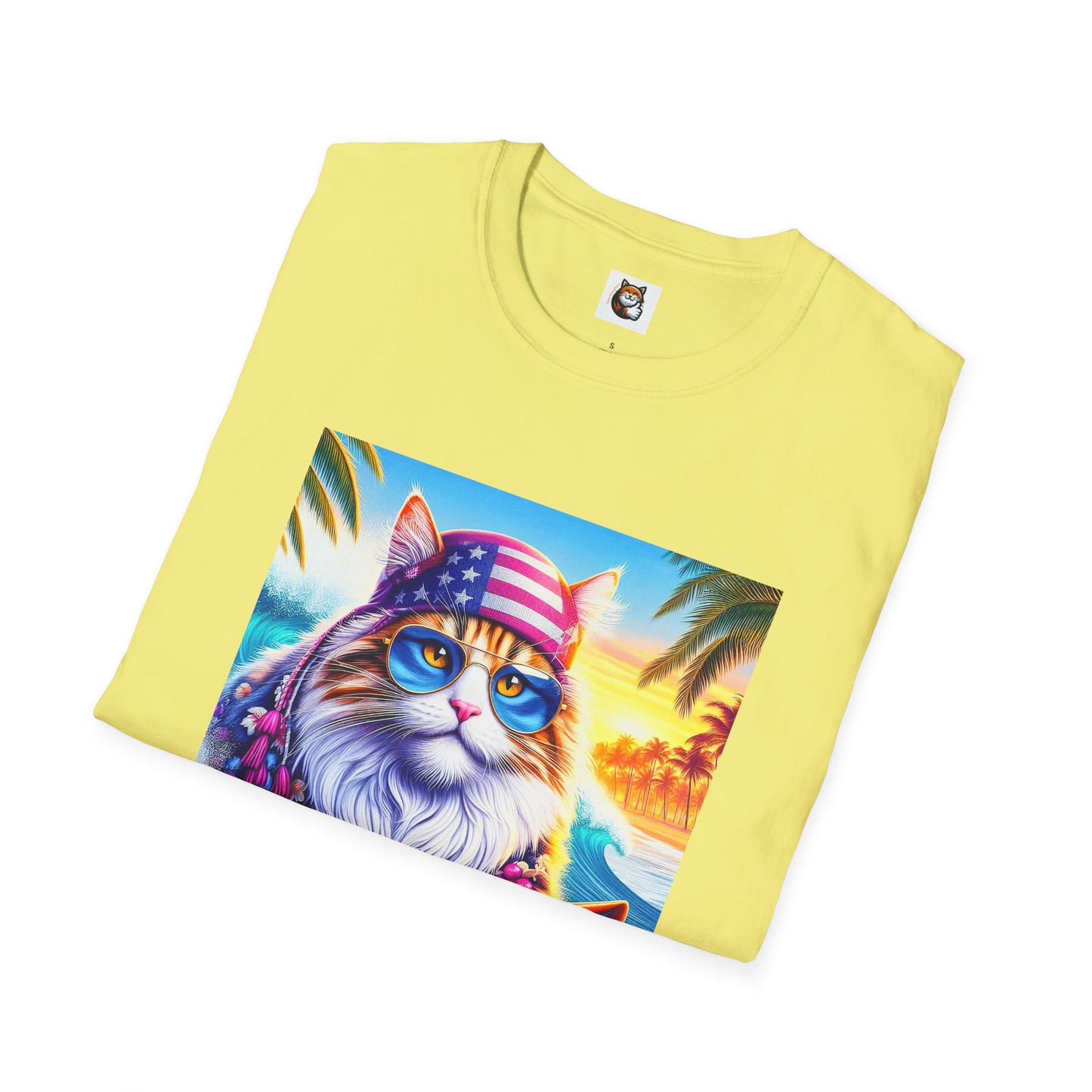 Siberian Cat American surfer