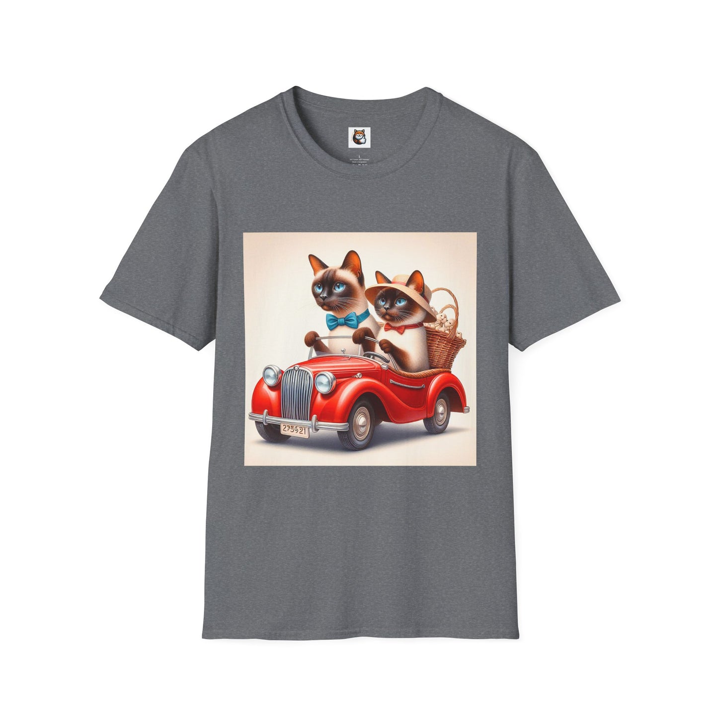 Wacky Siamese Cat red car