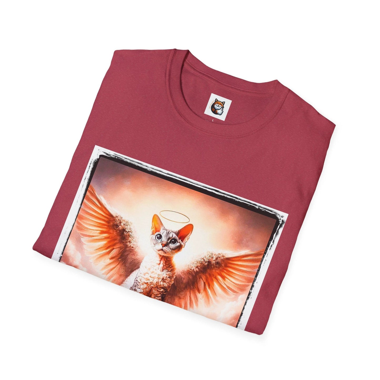 Devon Rex Cat pretty Angel Softstyle T-Shirt by Printify