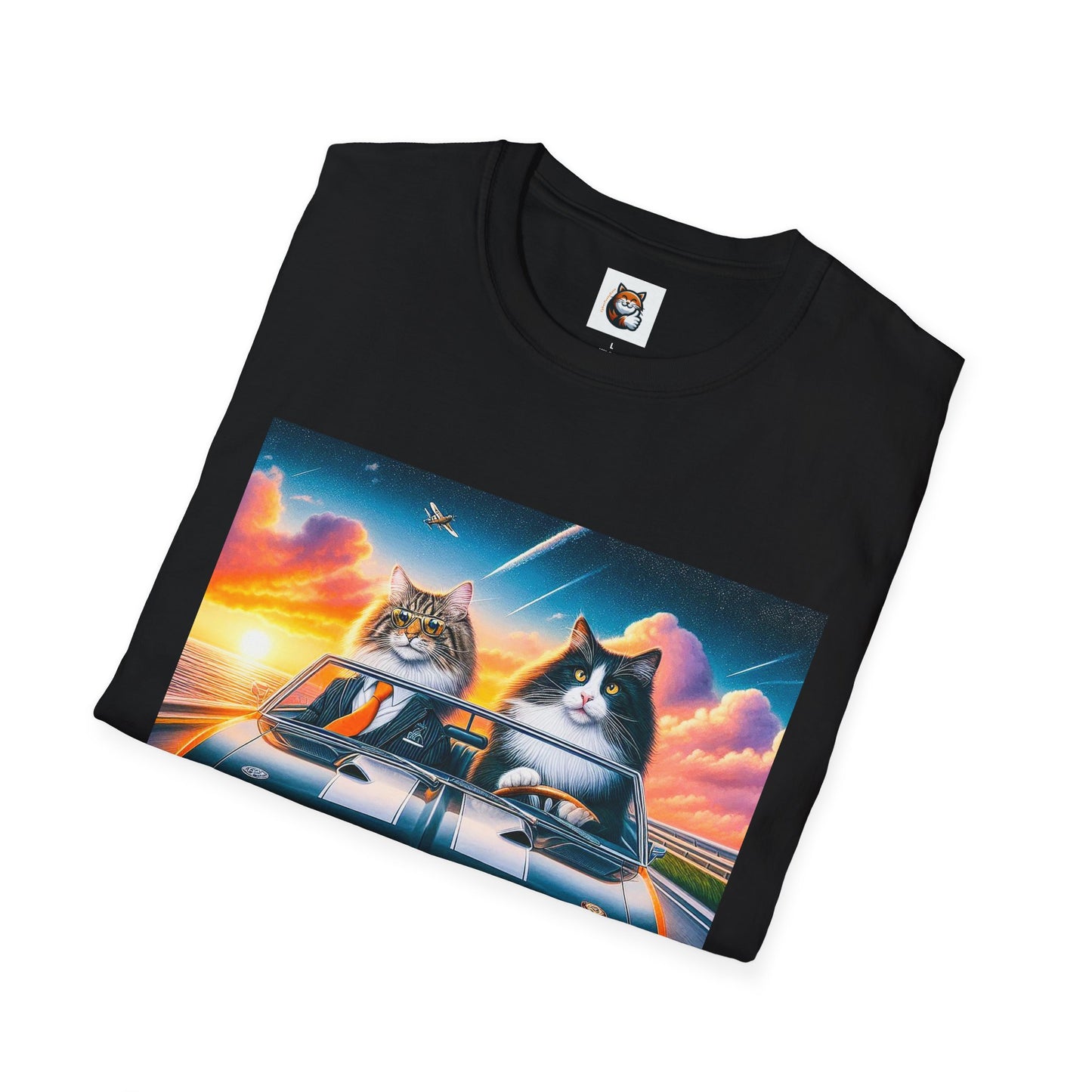 Wacky Norwegian Forest Cat Unisex Softstyle T-Shirt