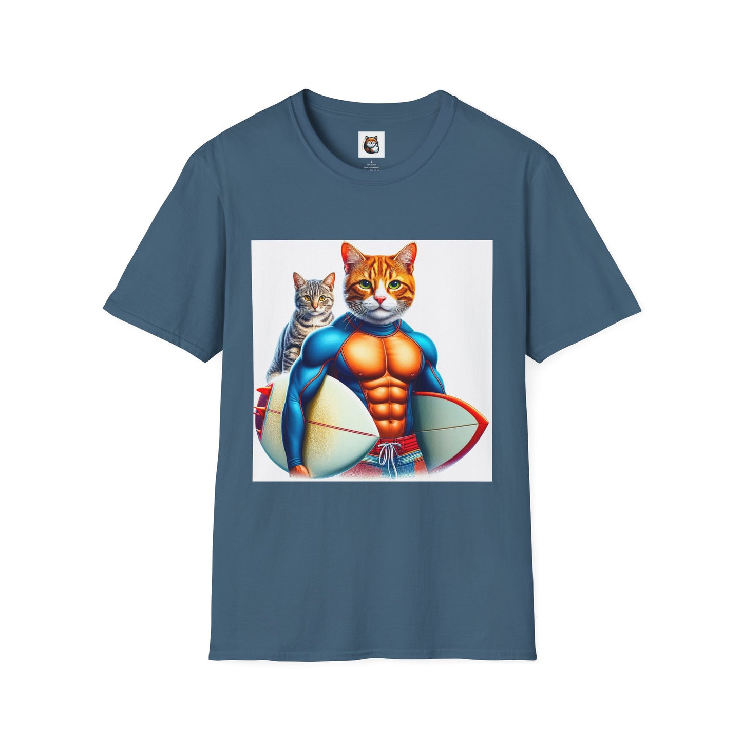 Domestic Cat Unisex Surfer T-Shirt