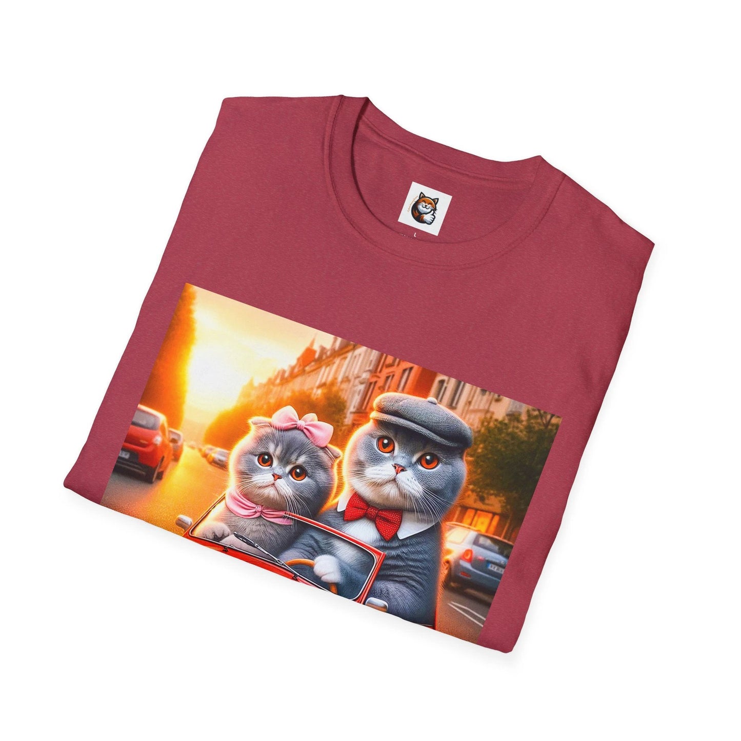 Scottish Fold tiny car T-Shirt by Printify