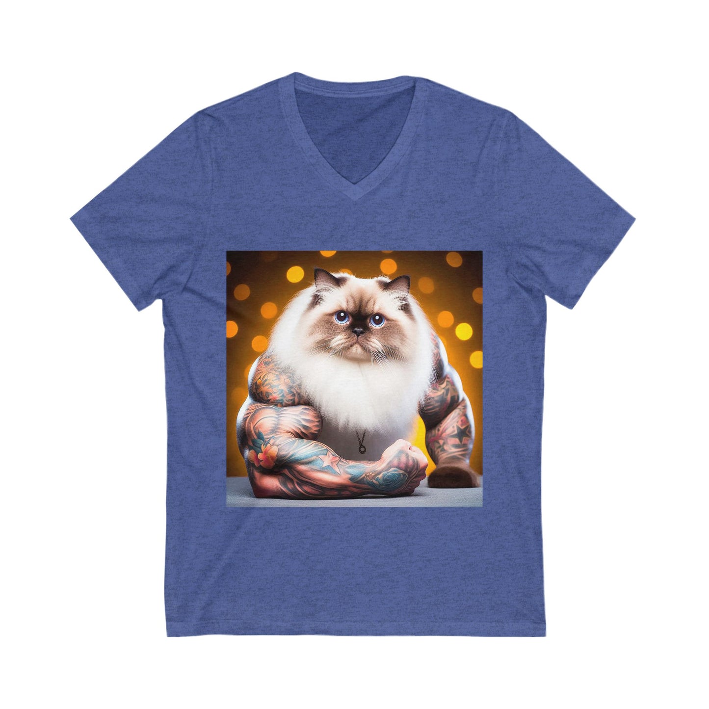 Ragdoll Cat Unisex Jersey Short Sleeve V-Neck Tee