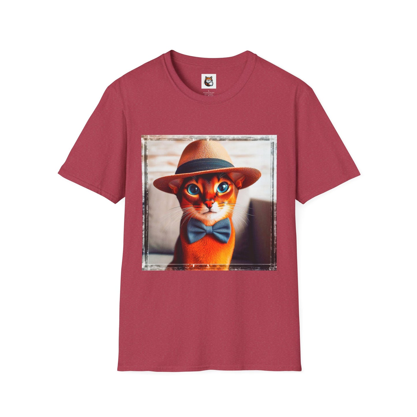 Abyssinian hat and tie Unisex Softstyle T-Shirt
