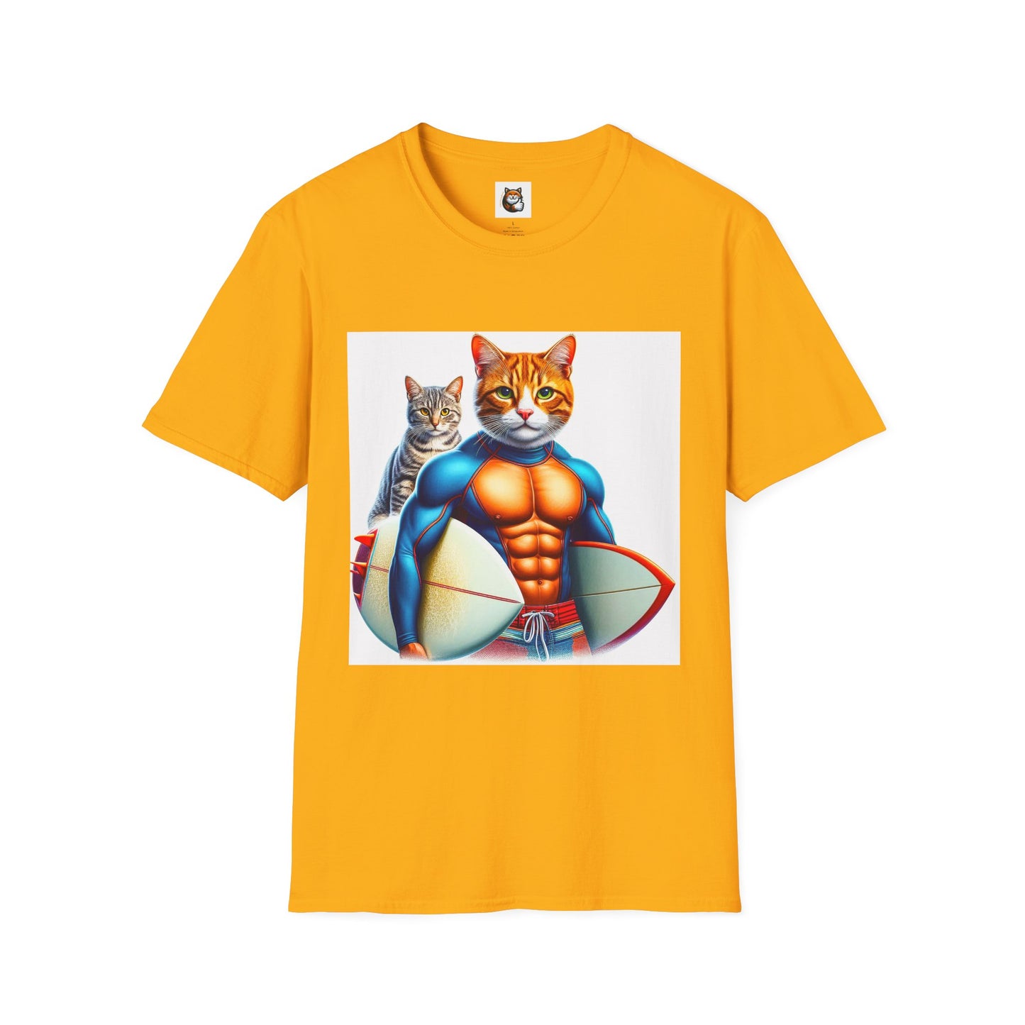 Domestic Cat Unisex Surfer T-Shirt