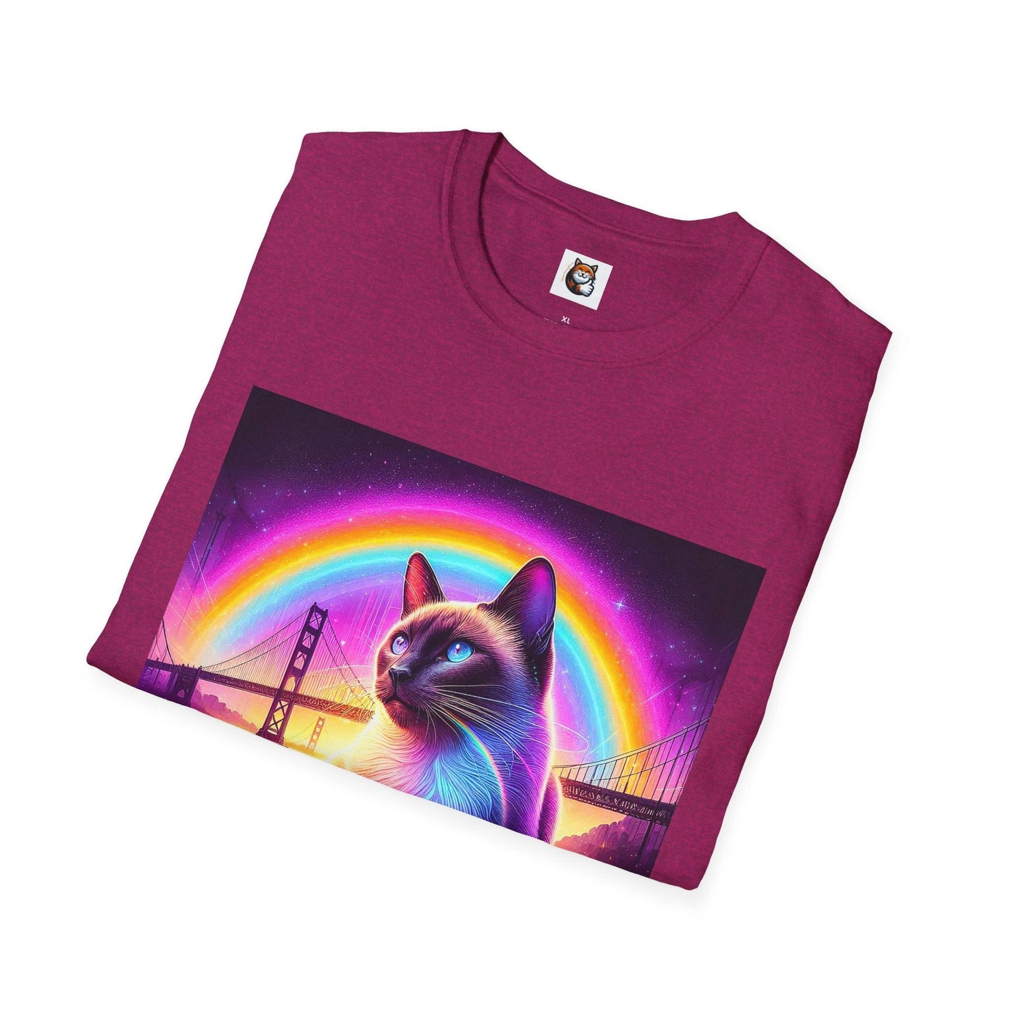 Siamese Cat purple rainbow by Printify