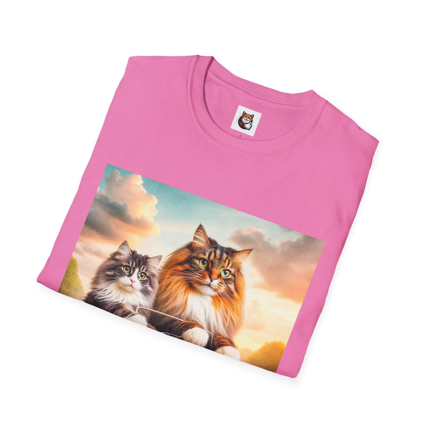 Wacky Norwegian Forest Cat Unisex Softstyle T-Shirt