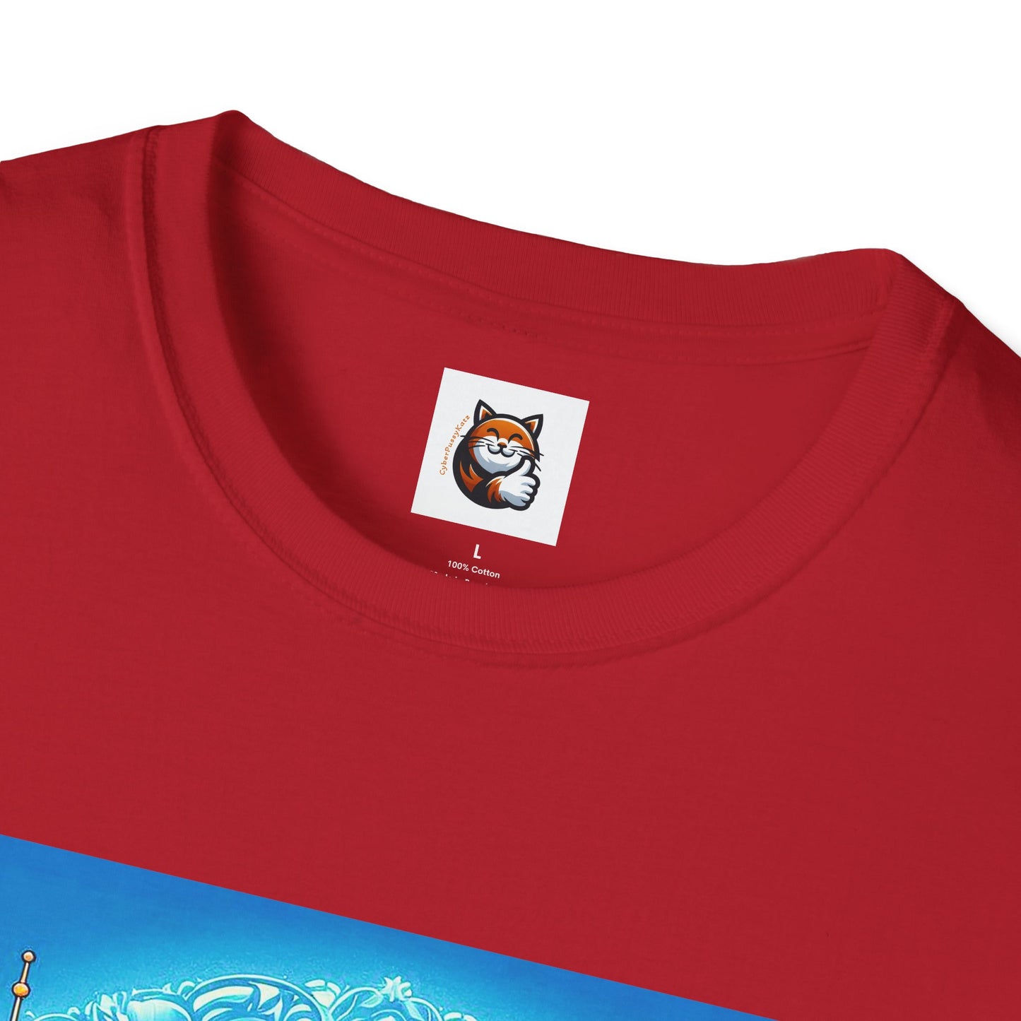 Russian Blue Cat egyptian goddess Softstyle T-Shirt
