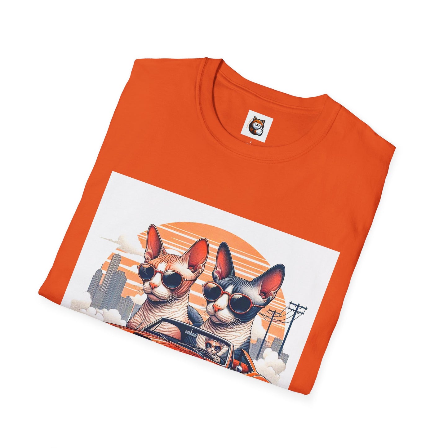 Wacky Cornish Rex Cat couple driving T-Shirt