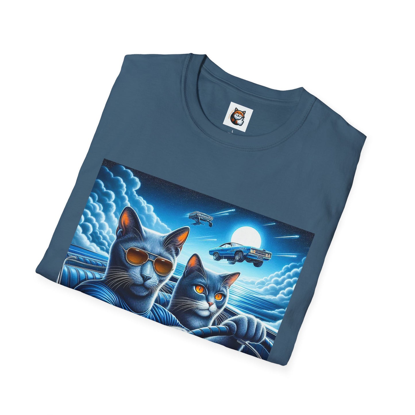 Russian Blue Cat pretty night T-Shirt