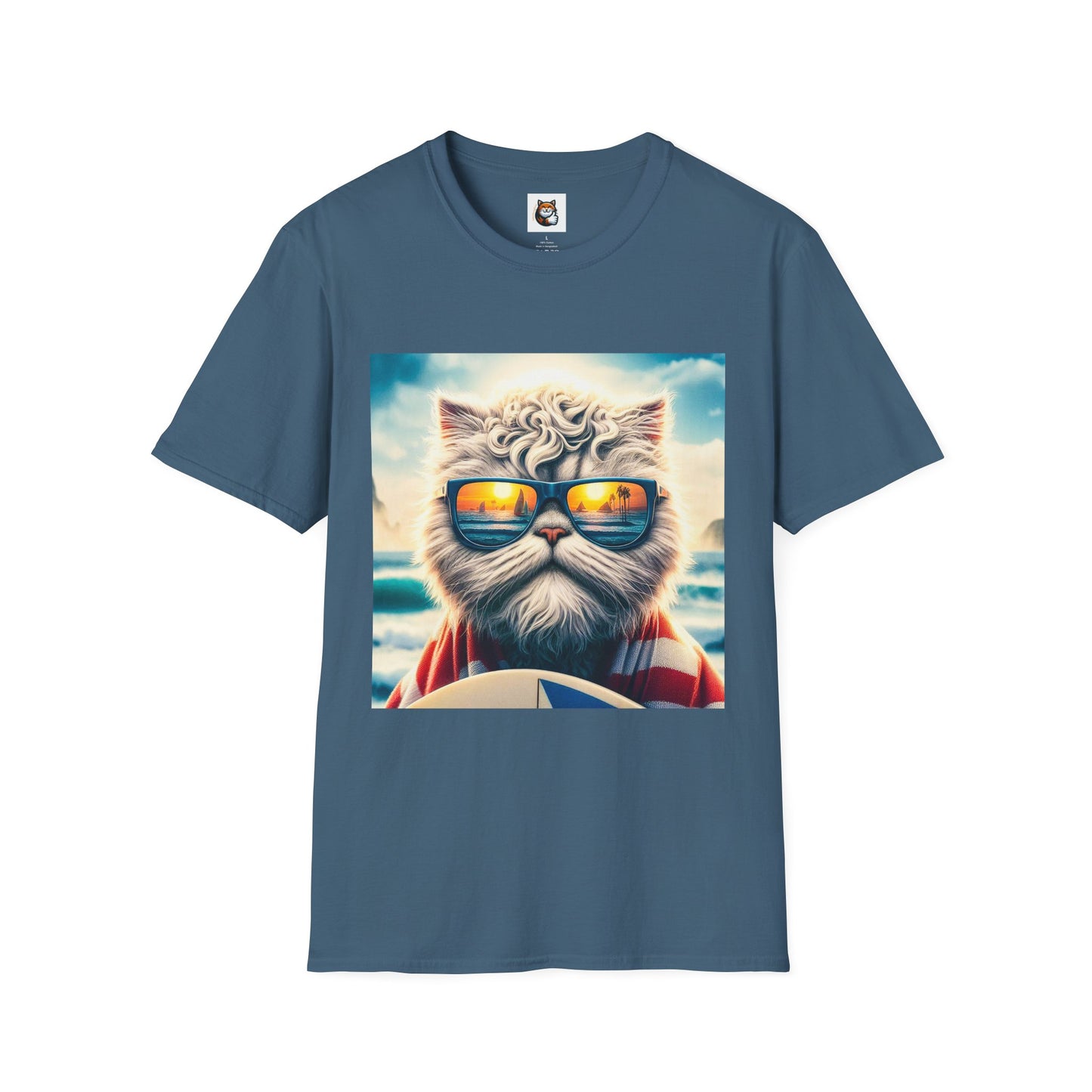 Selkirk Rex Cat T-Shirt beach day