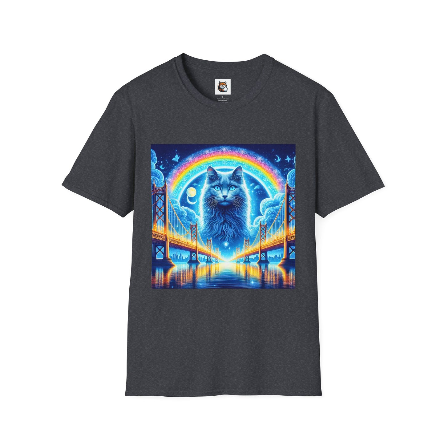 Russian Blue Cat rainbow T-Shirt