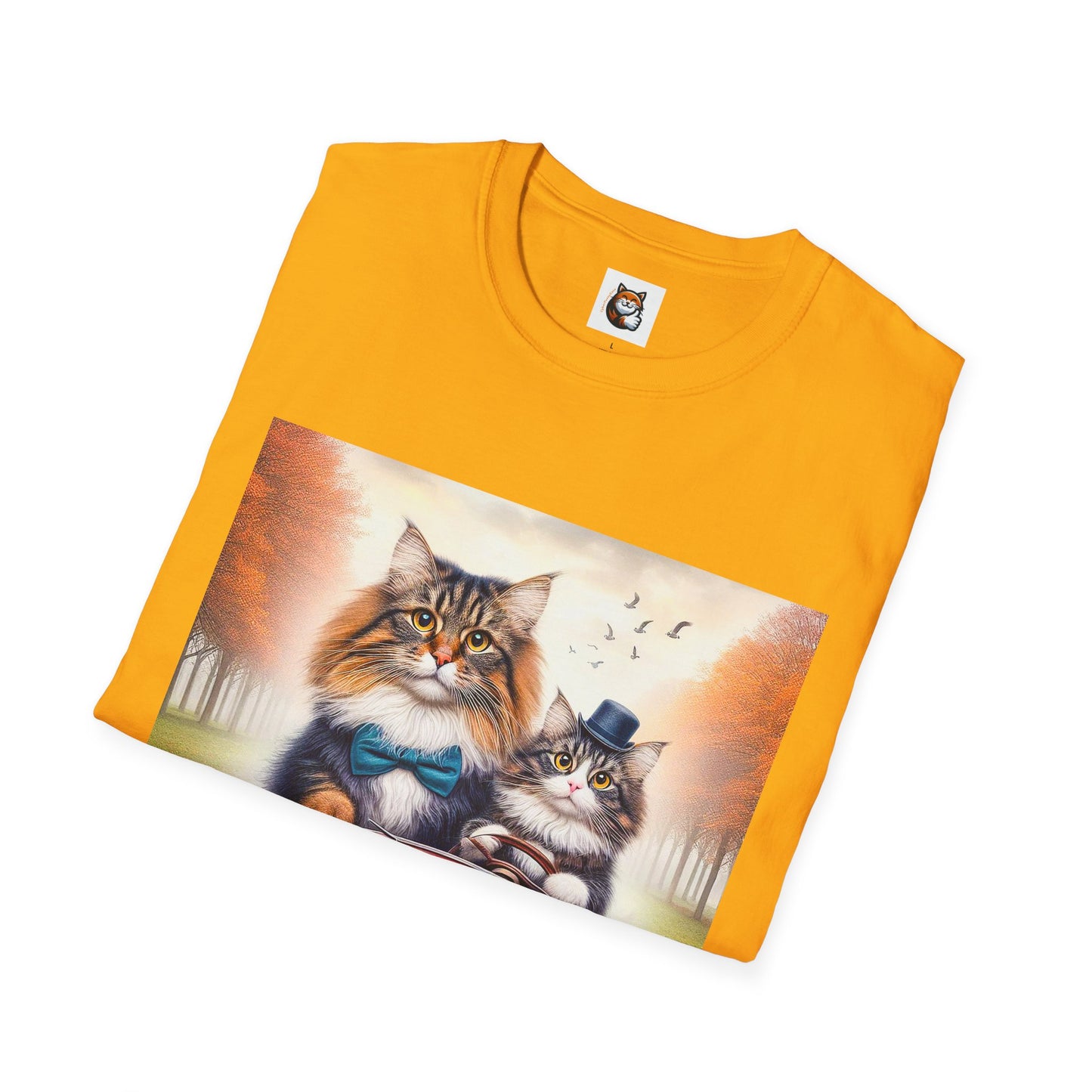 Wacky Norwegian Forest Cat Unisex Softstyle T-Shirt