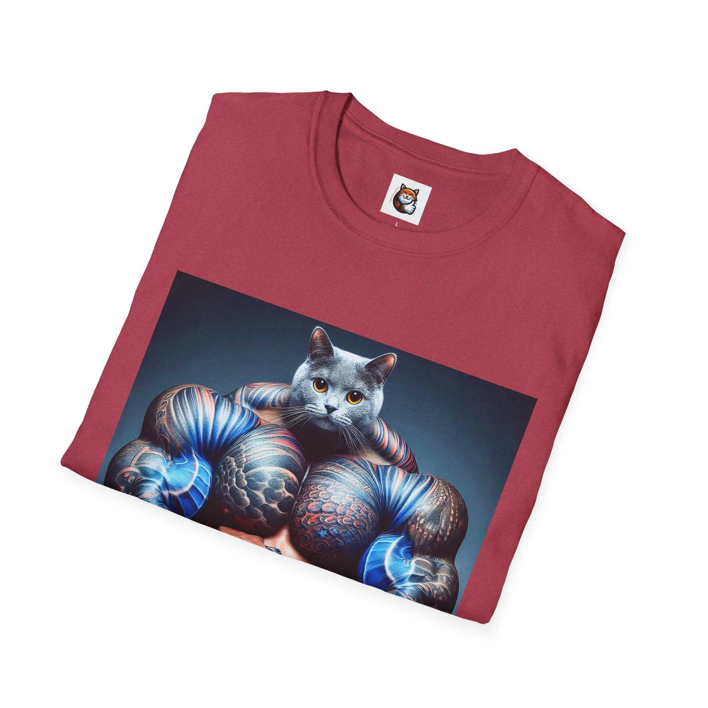 Russian Blue Cat Unisex Softstyle T-Shirt by Printify