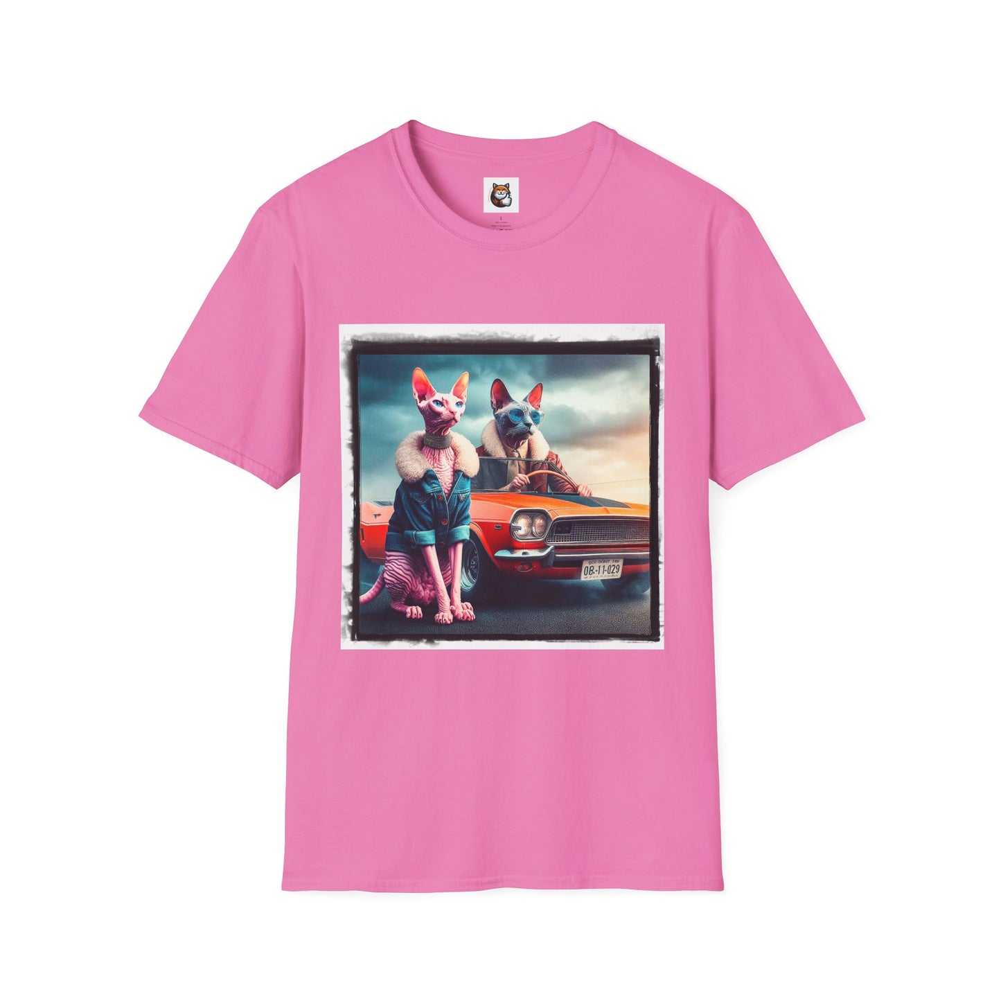 Wacky Cornish Rex Cat Unisex Softstyle T-Shirt