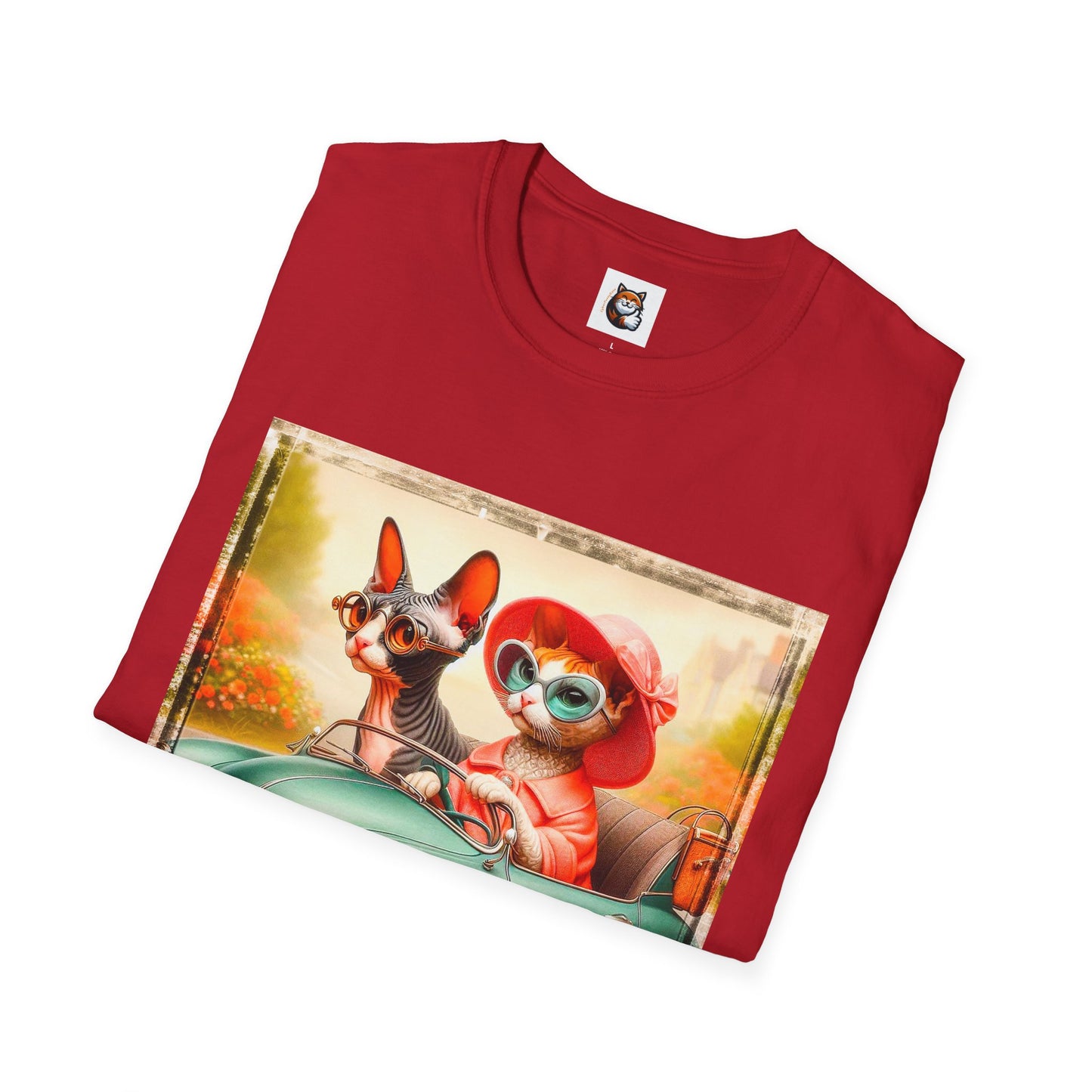 Wacky Cornish Rex Cat friends driving T-Shirt