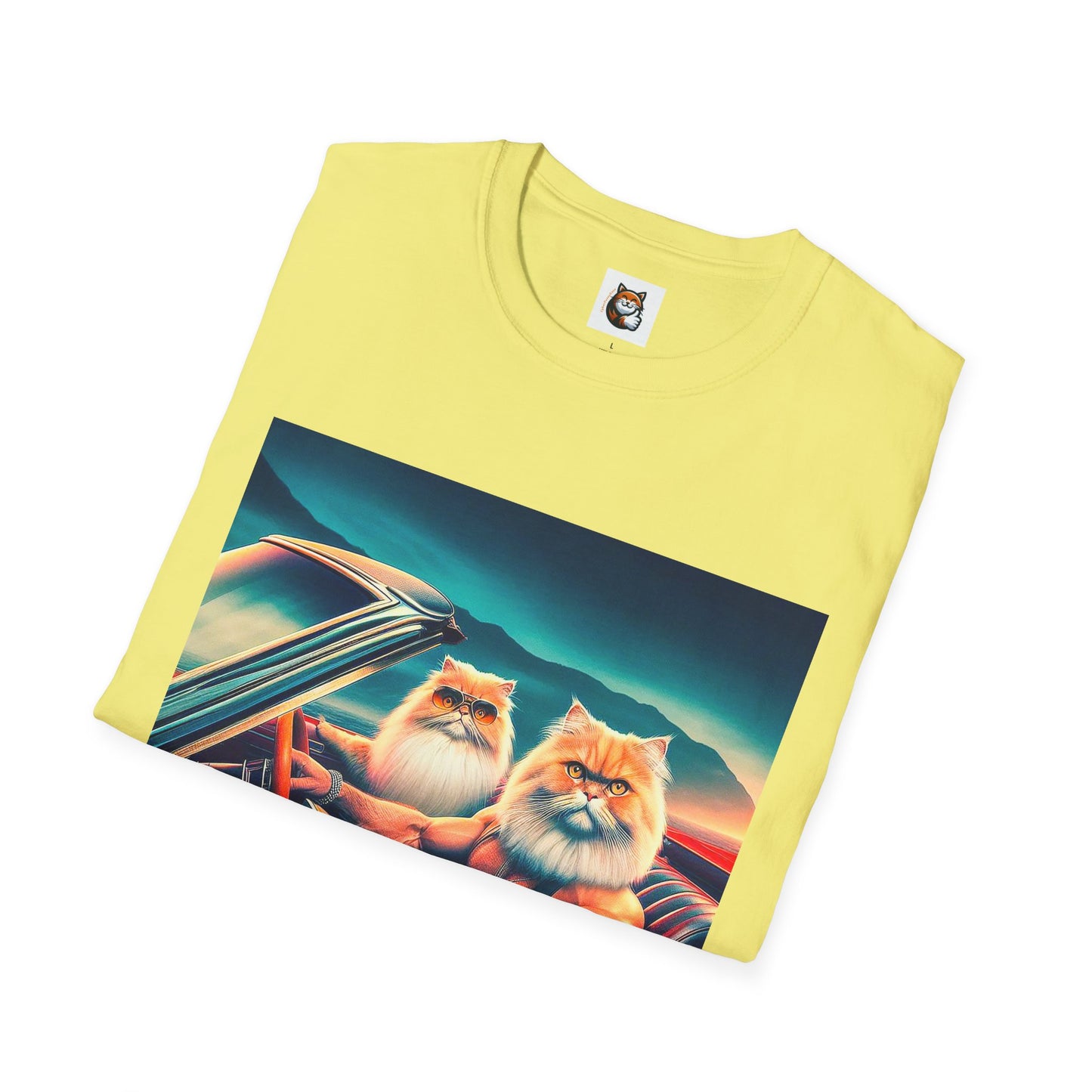 Wacky Persian Cat Unisex Softstyle T-Shirt