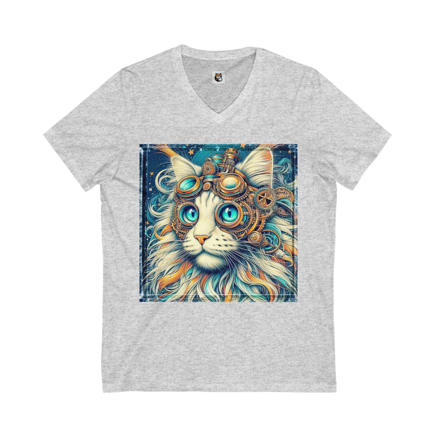 Maine Coon Unisex Jersey Short Sleeve V-Neck Tee