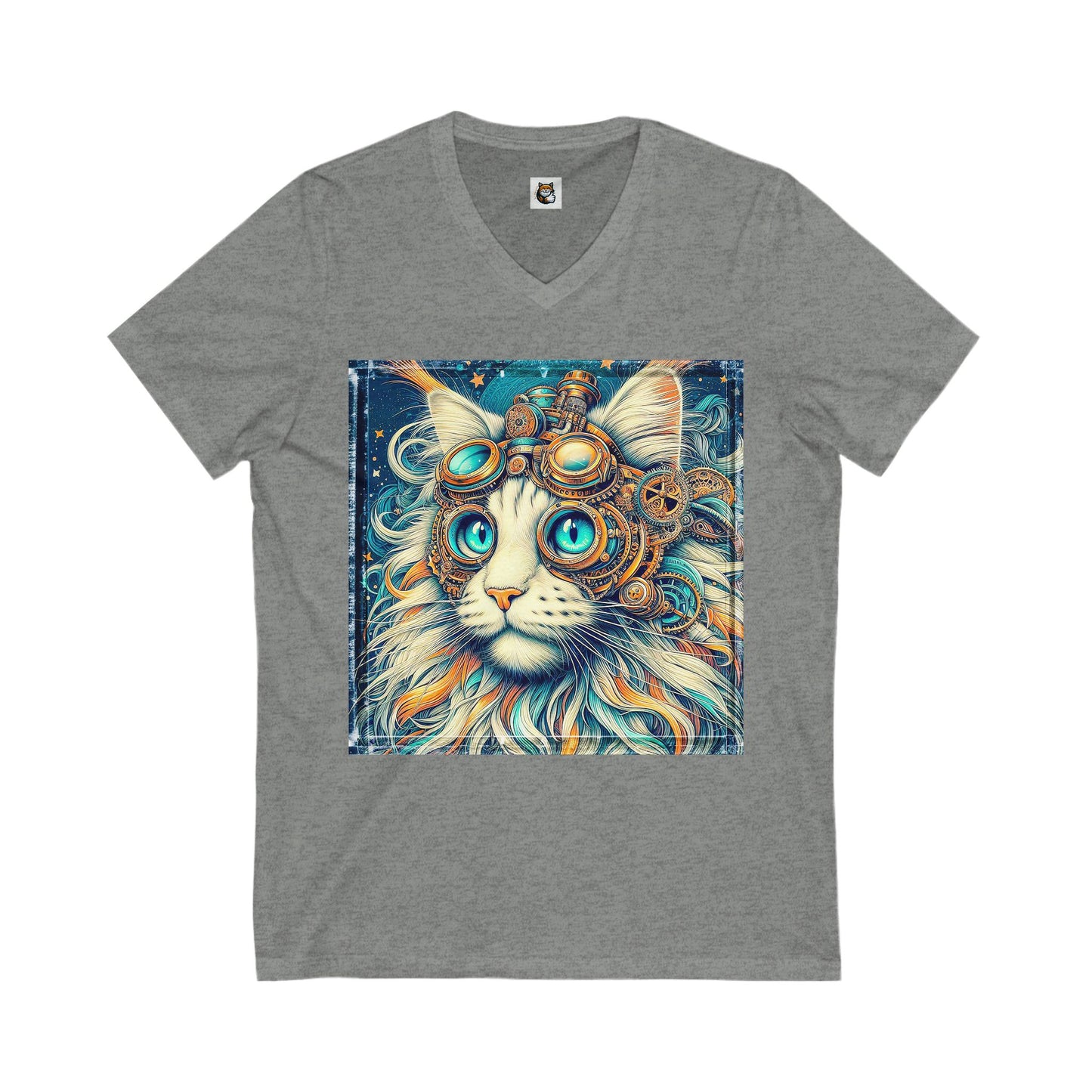 Maine Coon Unisex Jersey Short Sleeve V-Neck Tee