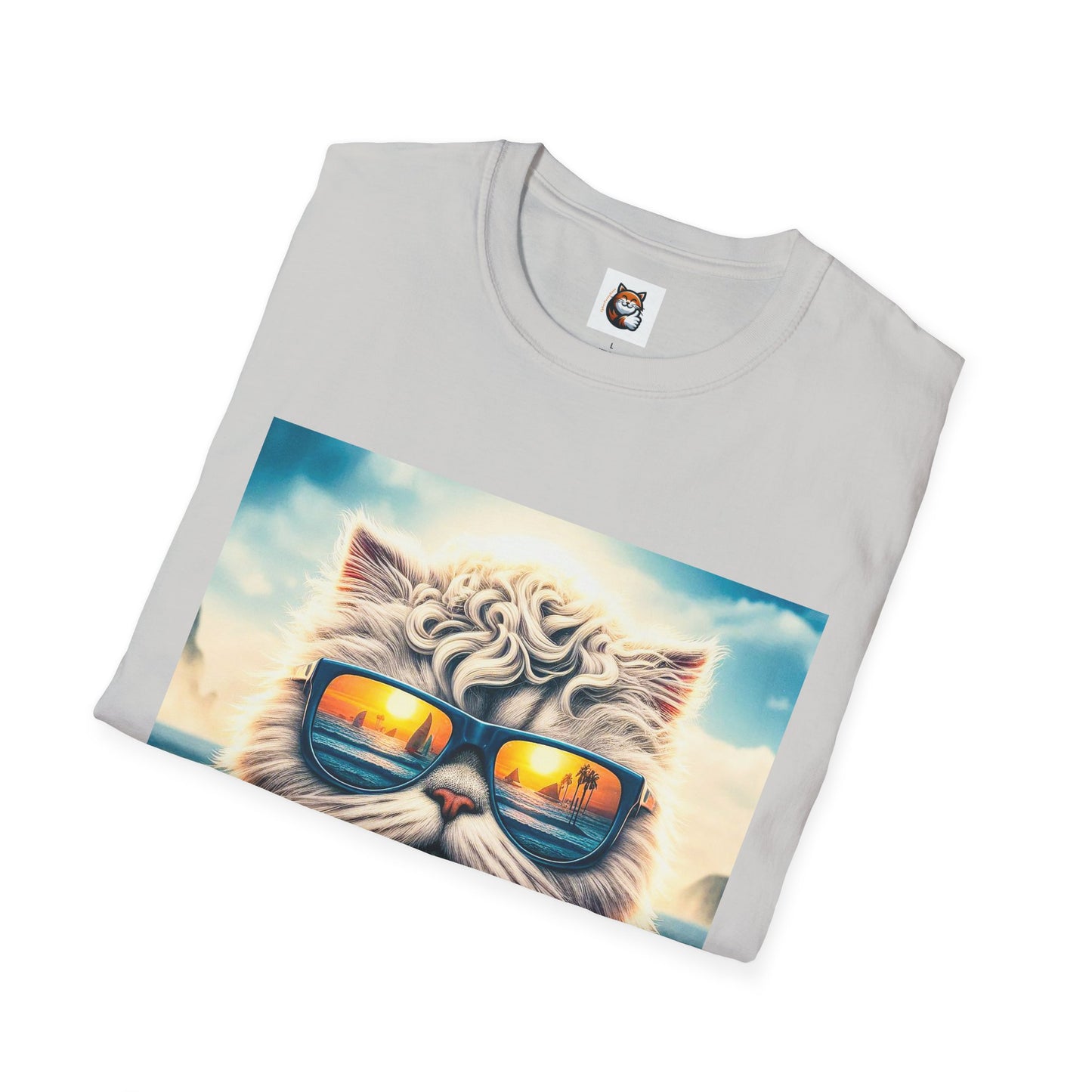 Selkirk Rex Cat T-Shirt beach day