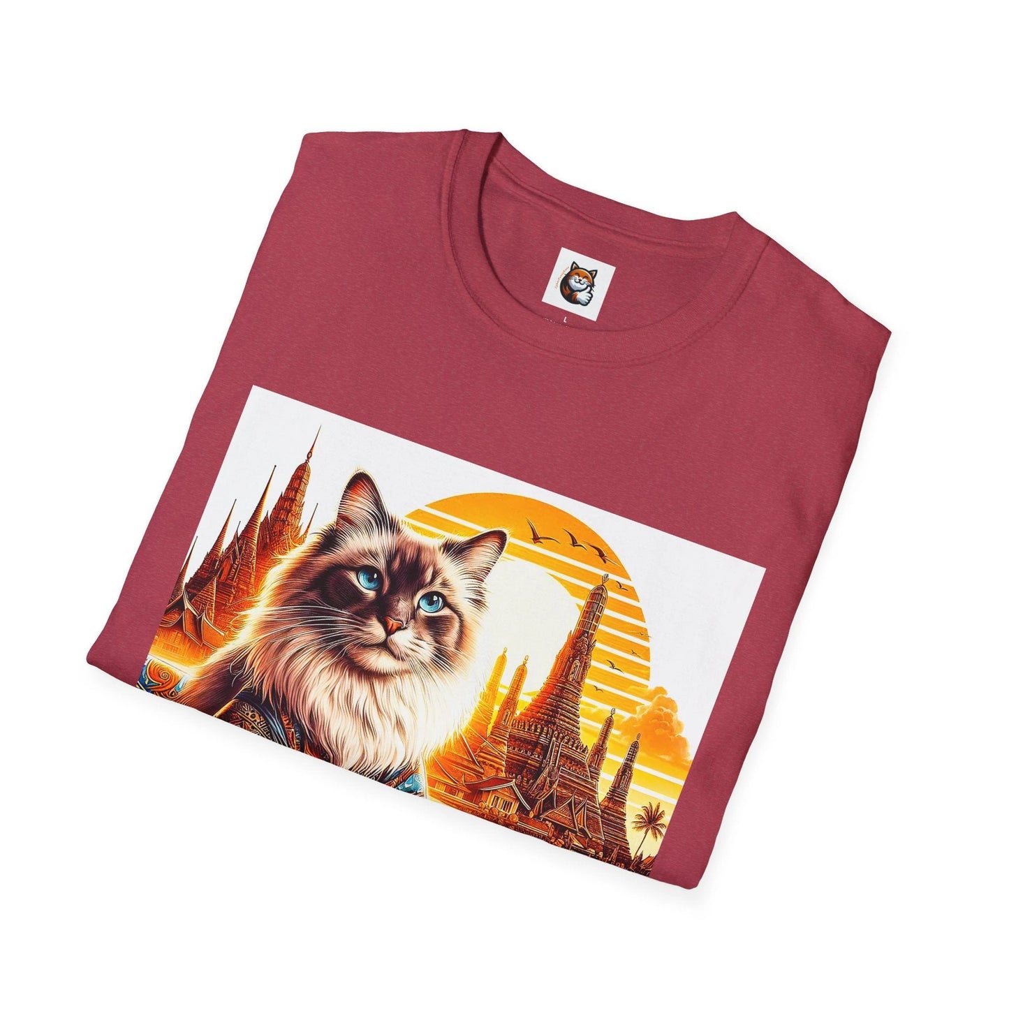 British Shorthair surfing Softstyle T-Shirt by Printify