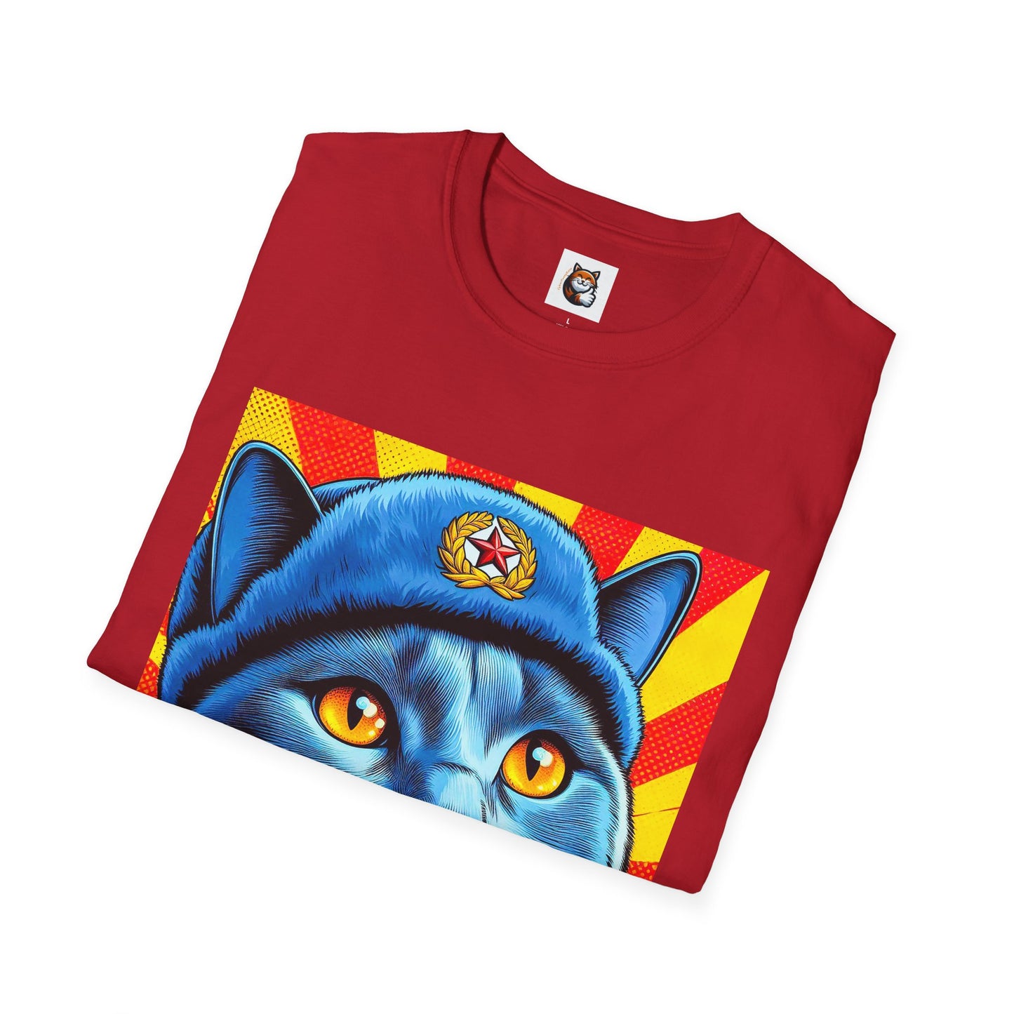 Russian Blue Cat Unisex Softstyle T-Shirt