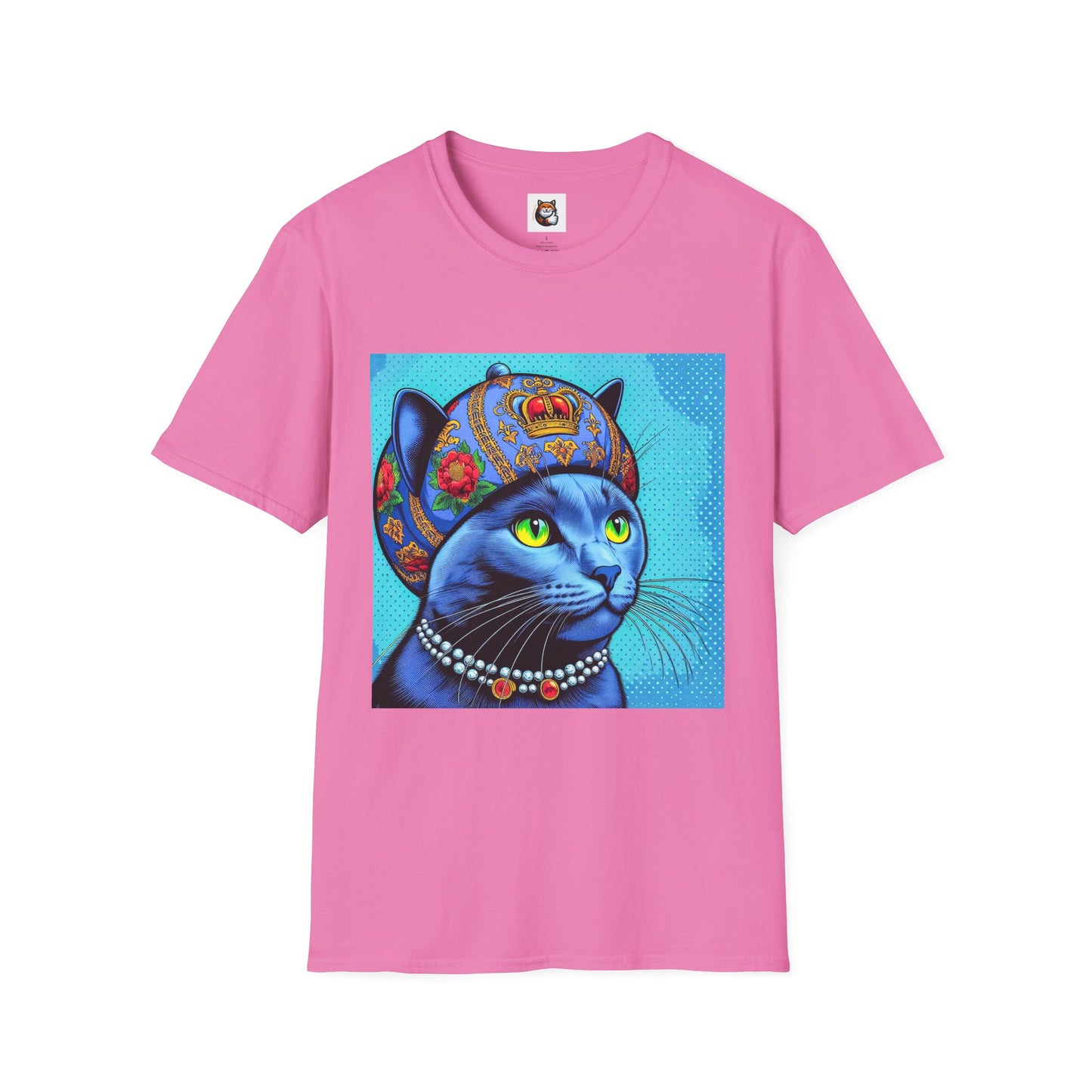 Russian Blue Cat Unisex Softstyle T-Shirt