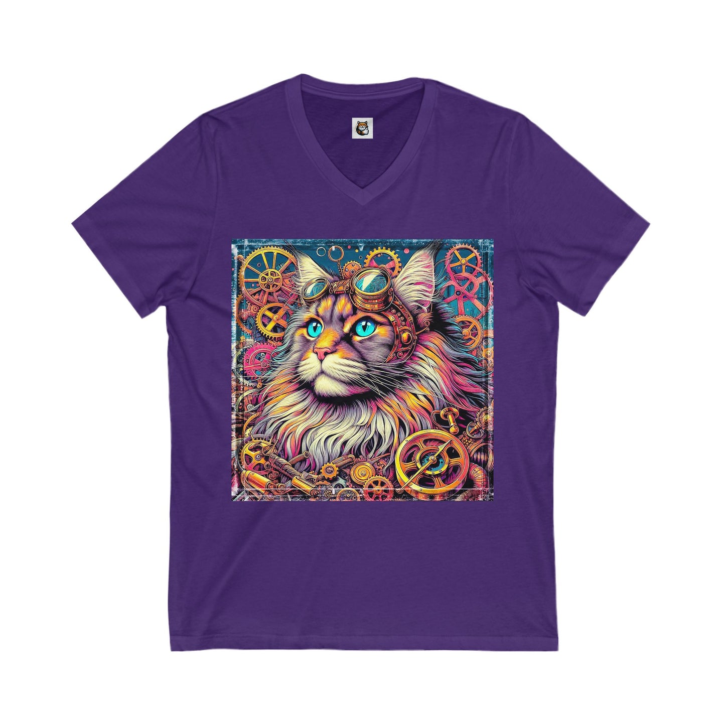 Maine Coon Unisex Jersey Short Sleeve V-Neck Tee