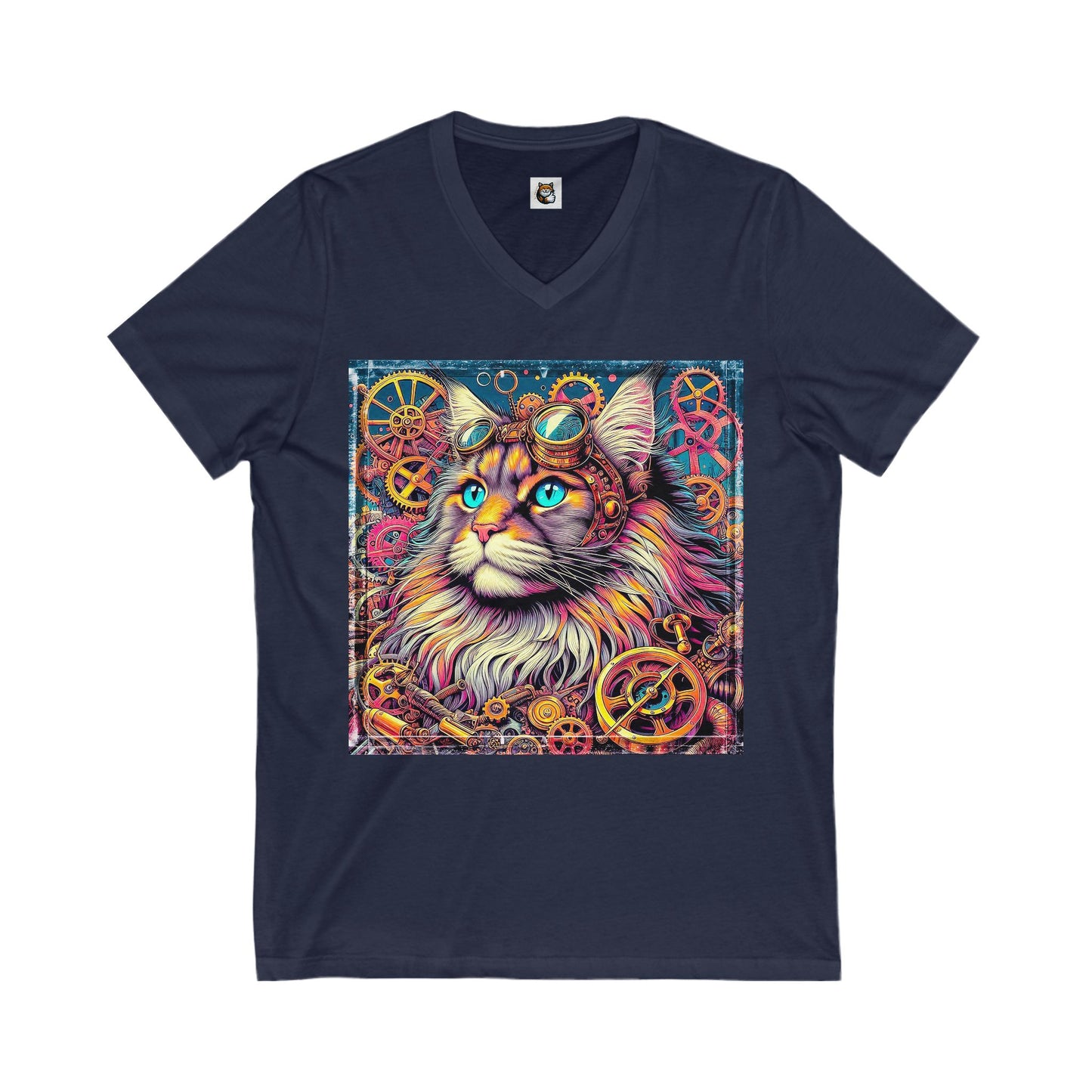 Maine Coon Unisex Jersey Short Sleeve V-Neck Tee